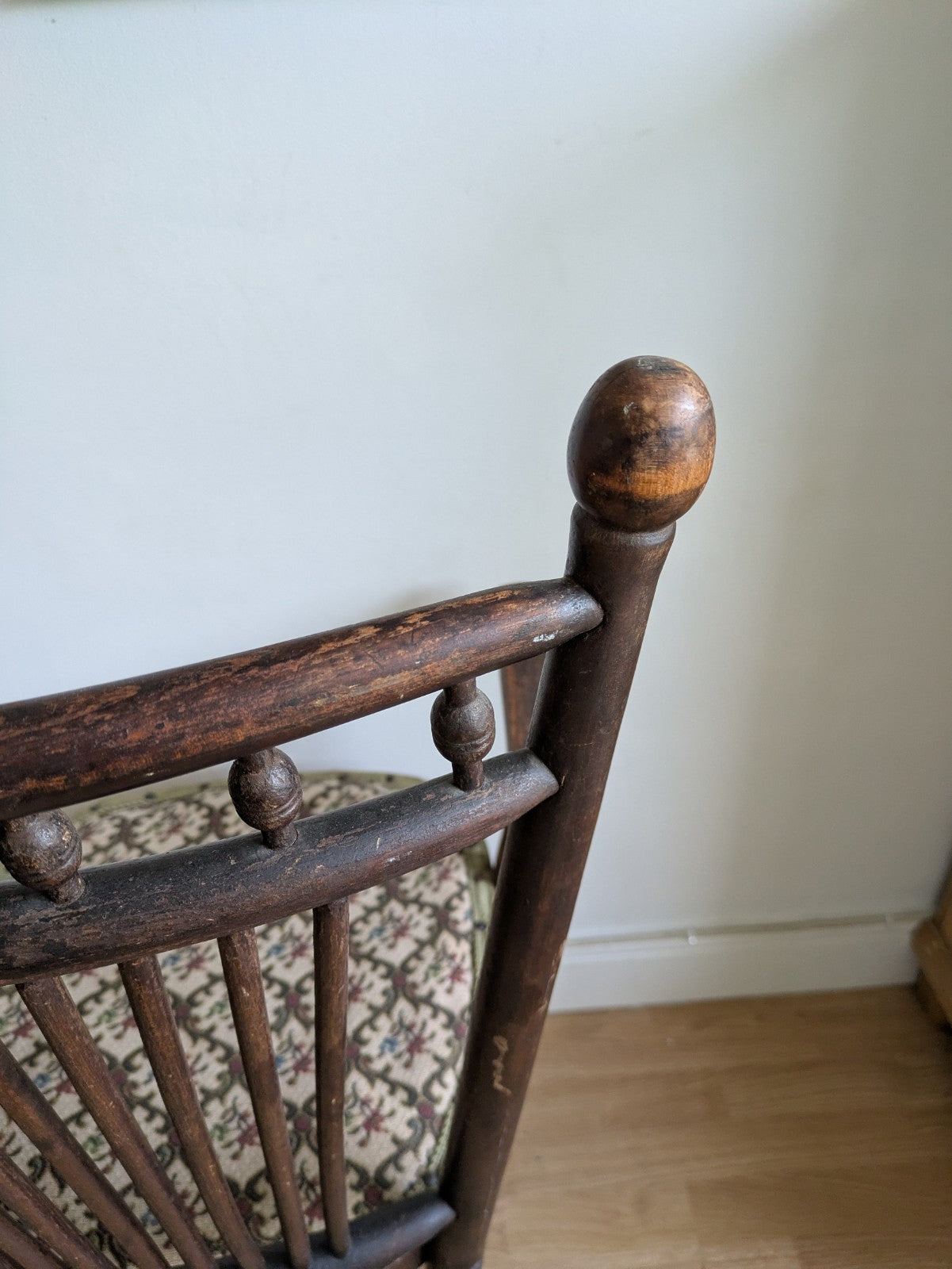 Antique Fischel Bentwood Carver Chair Upholstered Seat Thonet Early 20th Century