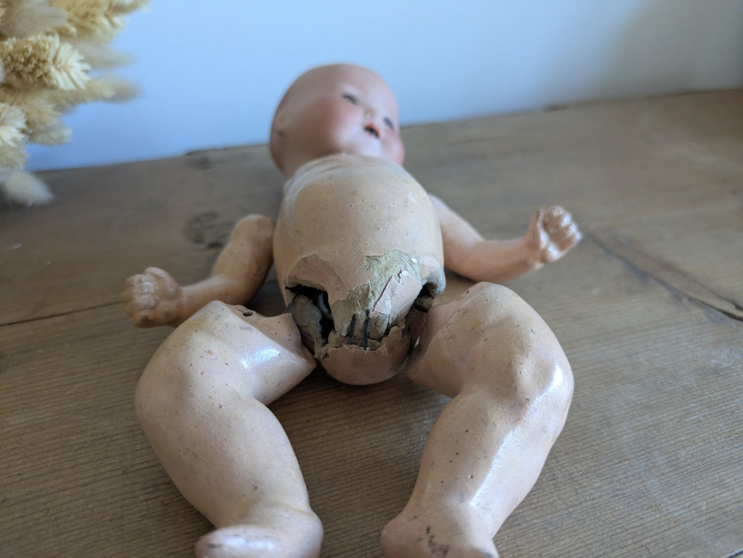 Armand Marseille Am Germany Antique Bisque Doll Baby Composite Body 351/4/0k Vtg