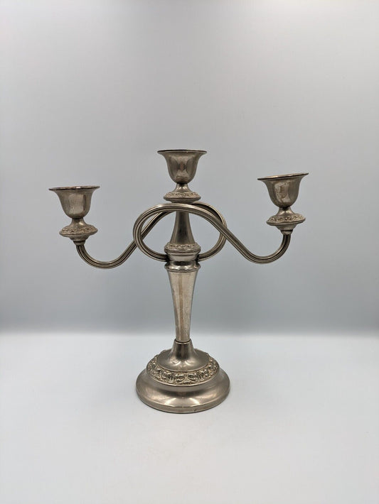 Vintage 3 Branch Ianthe Silver Plated Candelabra C34 Centrepiece Mantle Prop Vgc
