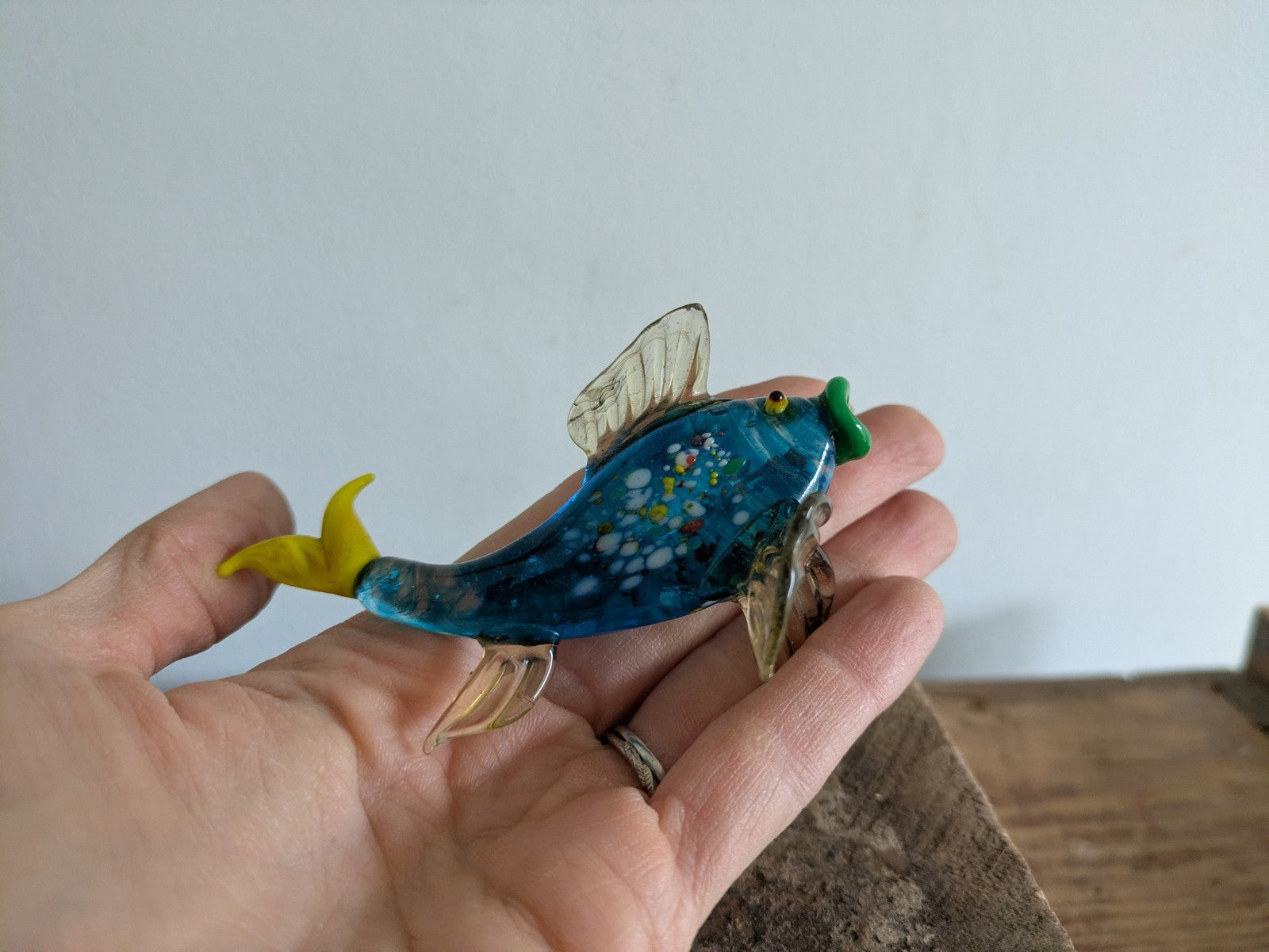 GLASS Animal Murano Glass Art Fish Souvenir Vintage Mid Century Retro Figurine!