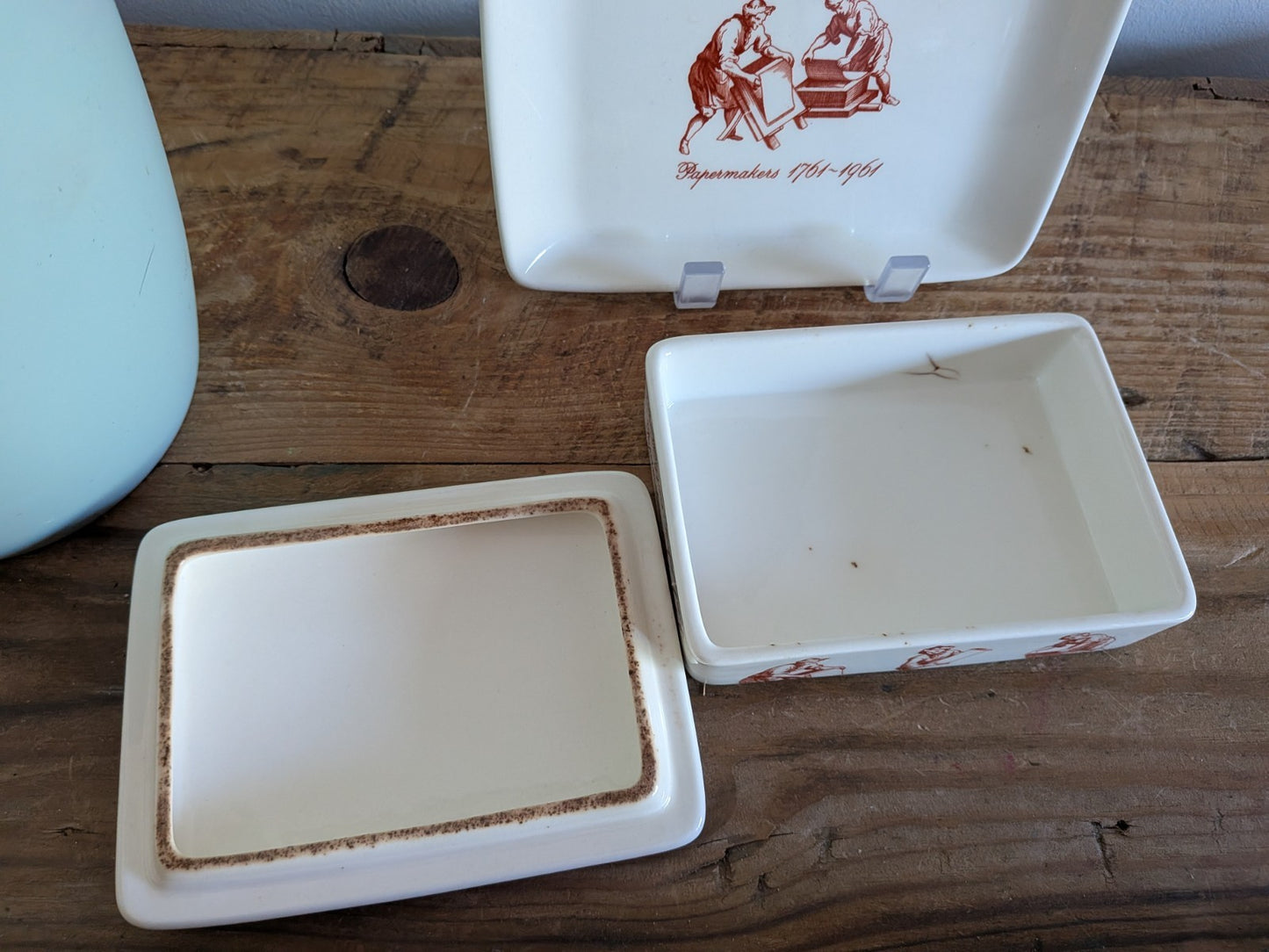 Wedgewood The Wiggins Teape Group Papermakers 1761-1961  Butter Dish Lid Tray 