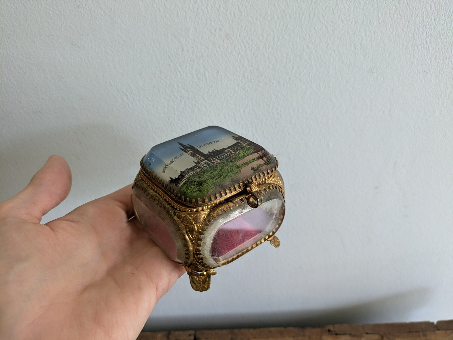 Antique French Ormolu Lidded Casket Trinket Box c1900 Souvenir University Glagow