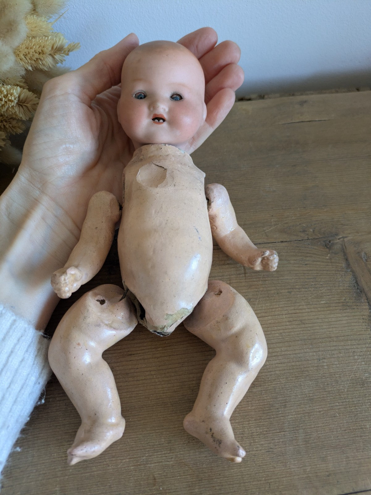 Armand Marseille Am Germany Antique Bisque Doll Baby Composite Body 351/4/0k Vtg