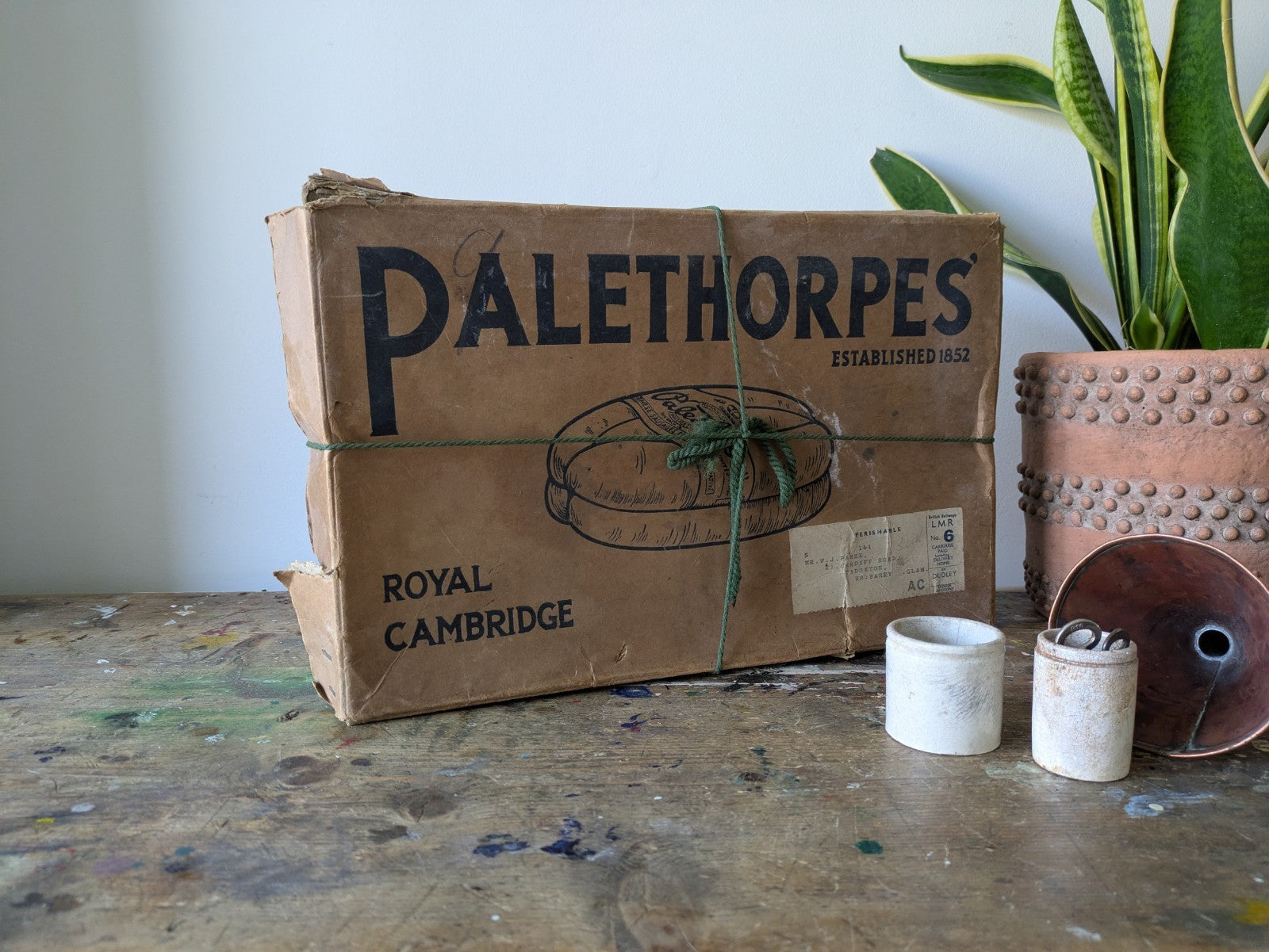 Vtg Palethorpes Sausages Box Butcher Packaging Food Advertising Kitchenalia Prop