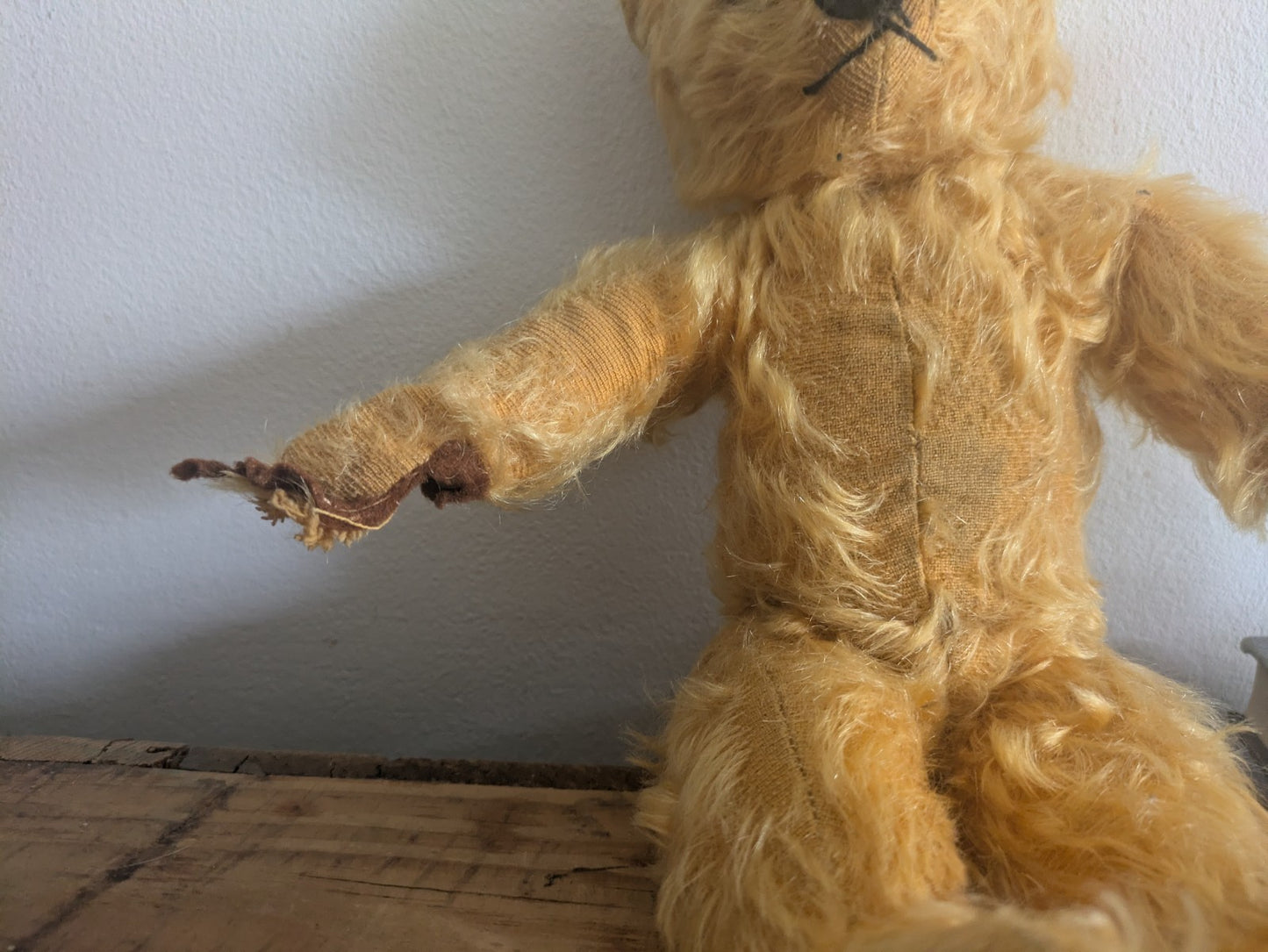 Antique Vintage 1930s Chad Valley English Golden Mohair Teddy Bear 30cm Tlc Old