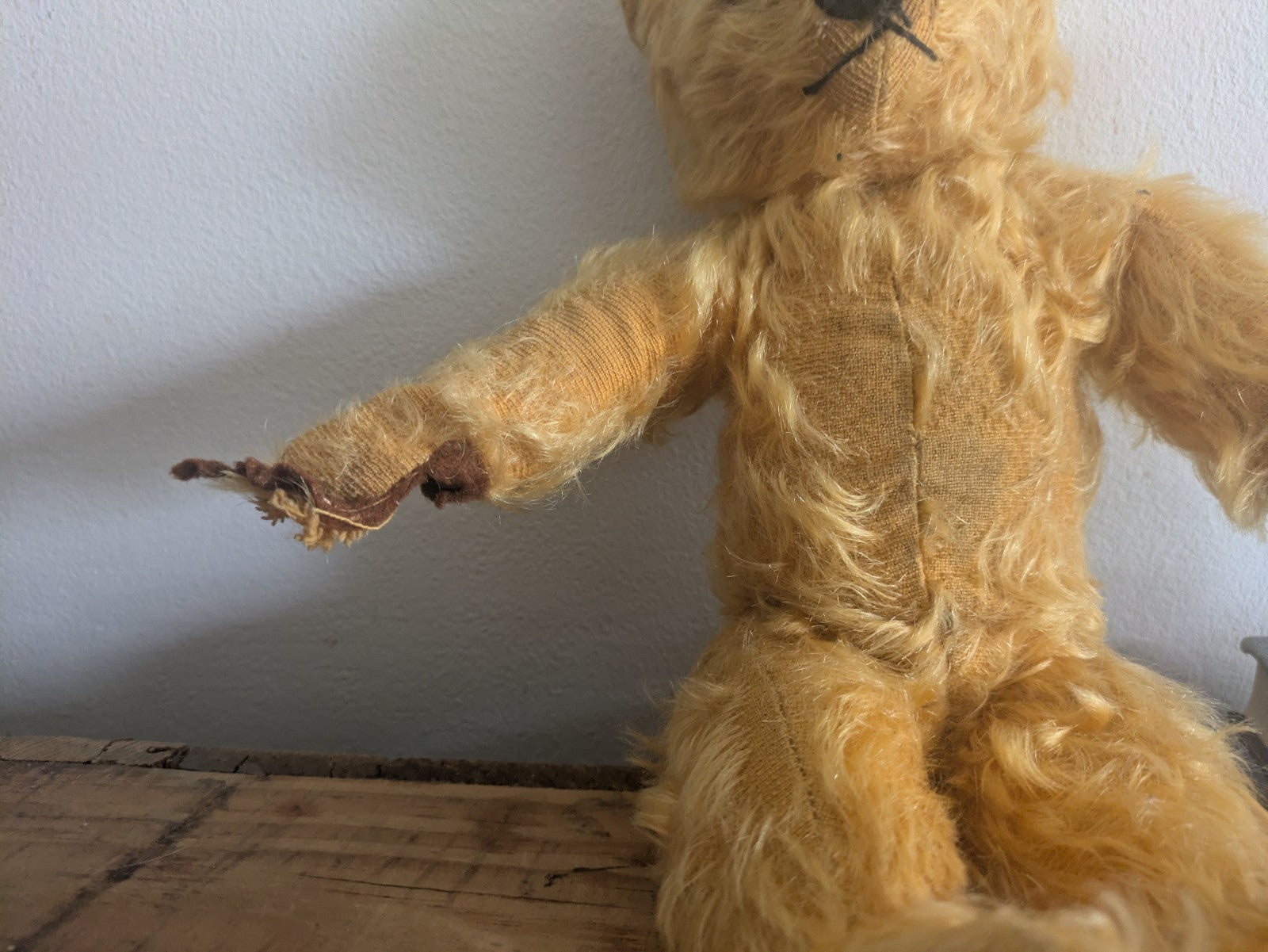 Antique Vintage 1930s Chad Valley English Golden Mohair Teddy Bear 30cm Tlc Old