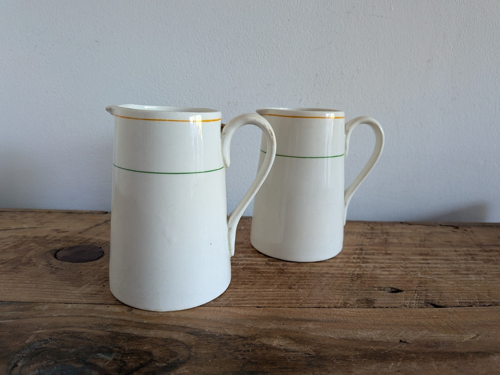 Vintage Pair J & G Meakin SOL Jug England Half Pint Small Kitchen Creamer Milk