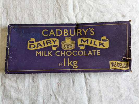 Vintage Cadbury's Milk Chocolate Box 1kg Rare Size 1996 Design Of 1945 Packaging