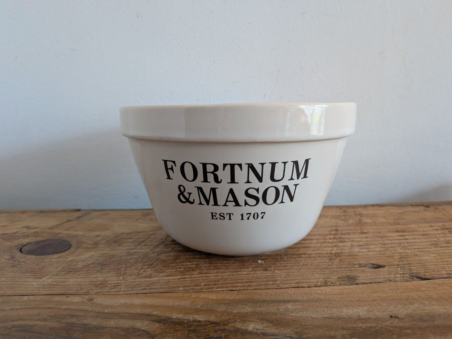 FORTNUM AND MASON Small Figgy Pudding Basin Mixing Baking Vtg Style Vgc Stonewar