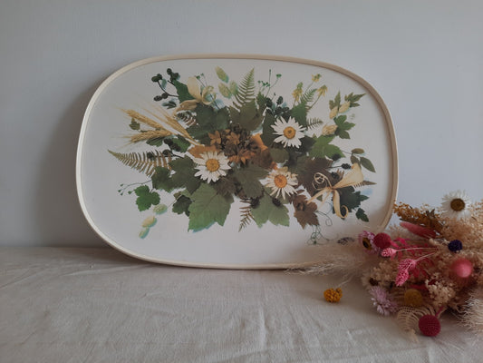 Vintage melamine retro Floral Serving Tray dinner lap tea prop original Daisy