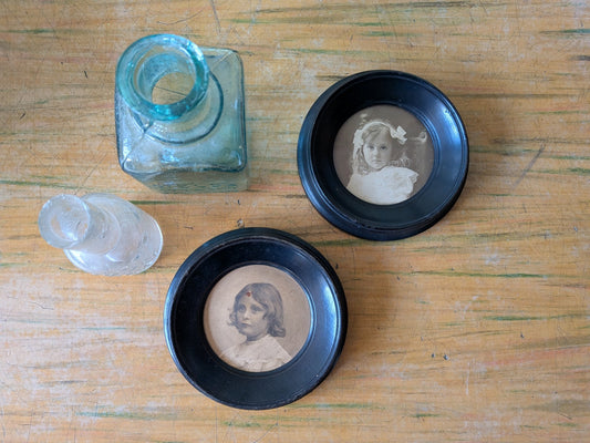 Pair Antique Victorian English London Stereoscopic Co. photos Ebonised Frames