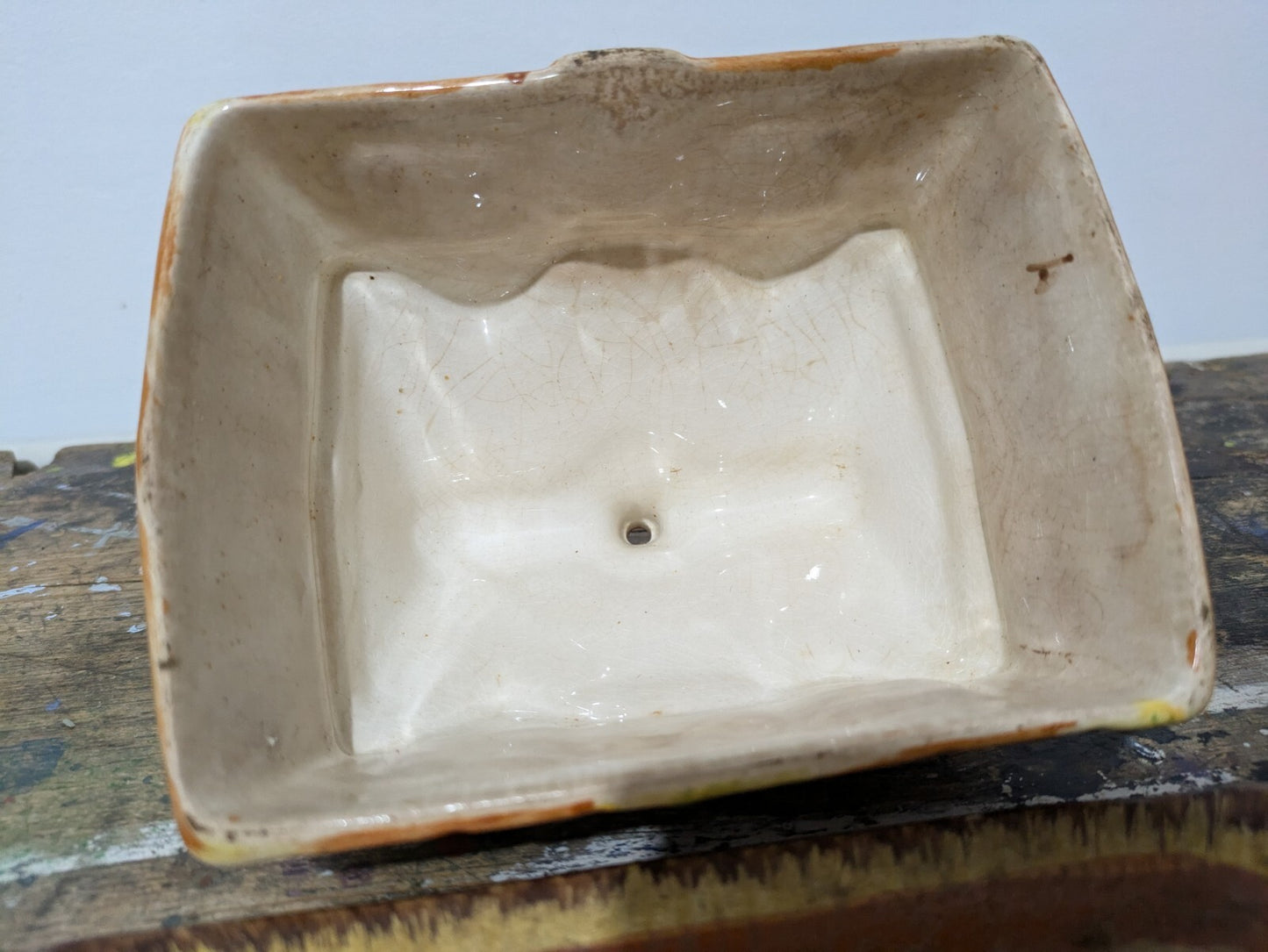 Price Kensington "Ye Olde Cottage" Vtg Cheese Butter Dish Cottage Ware England