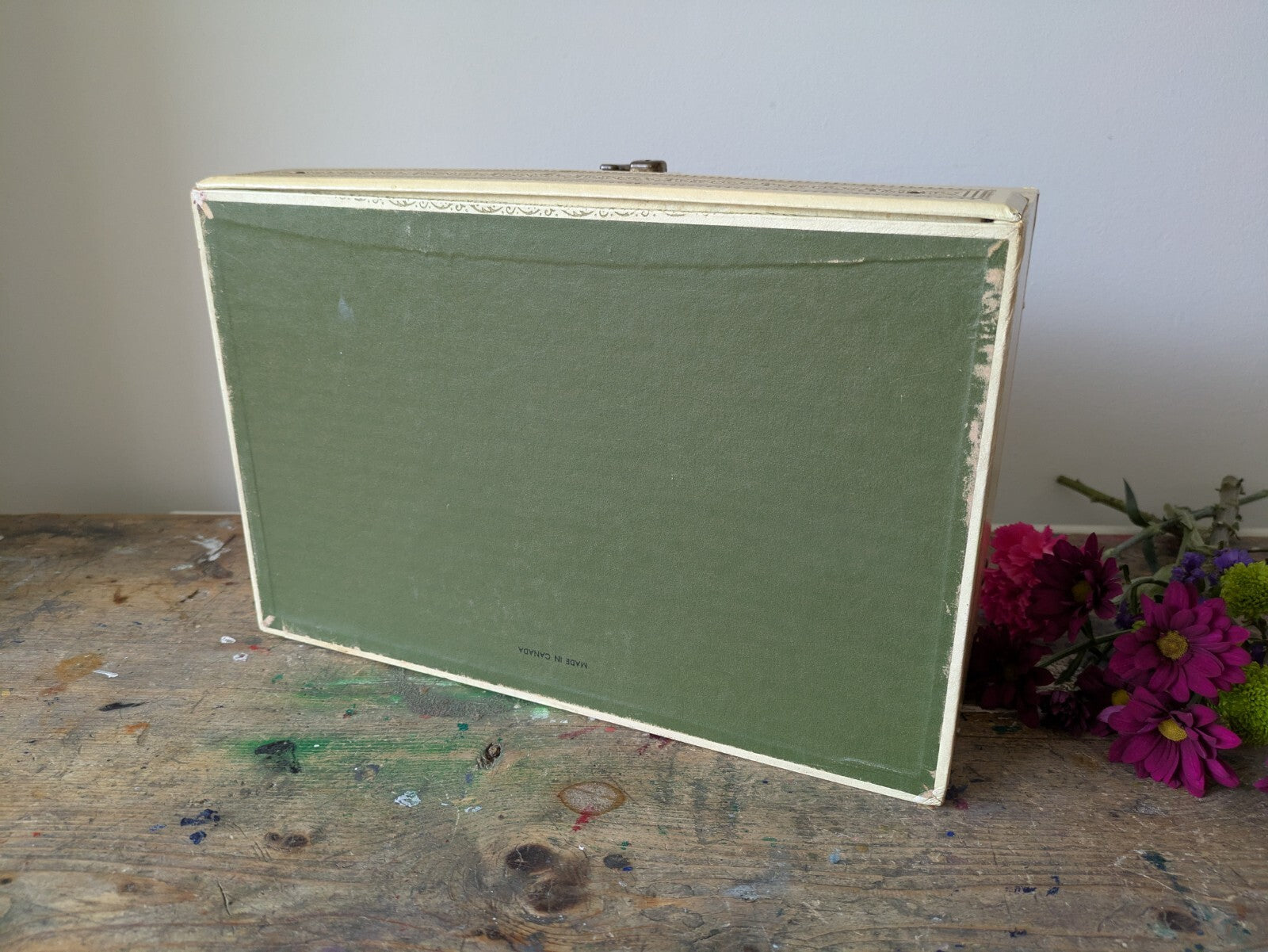Vintage MELE 3 Tier Jewellery Box Faux Leather Made in U.S.A 1950s Red Velvet