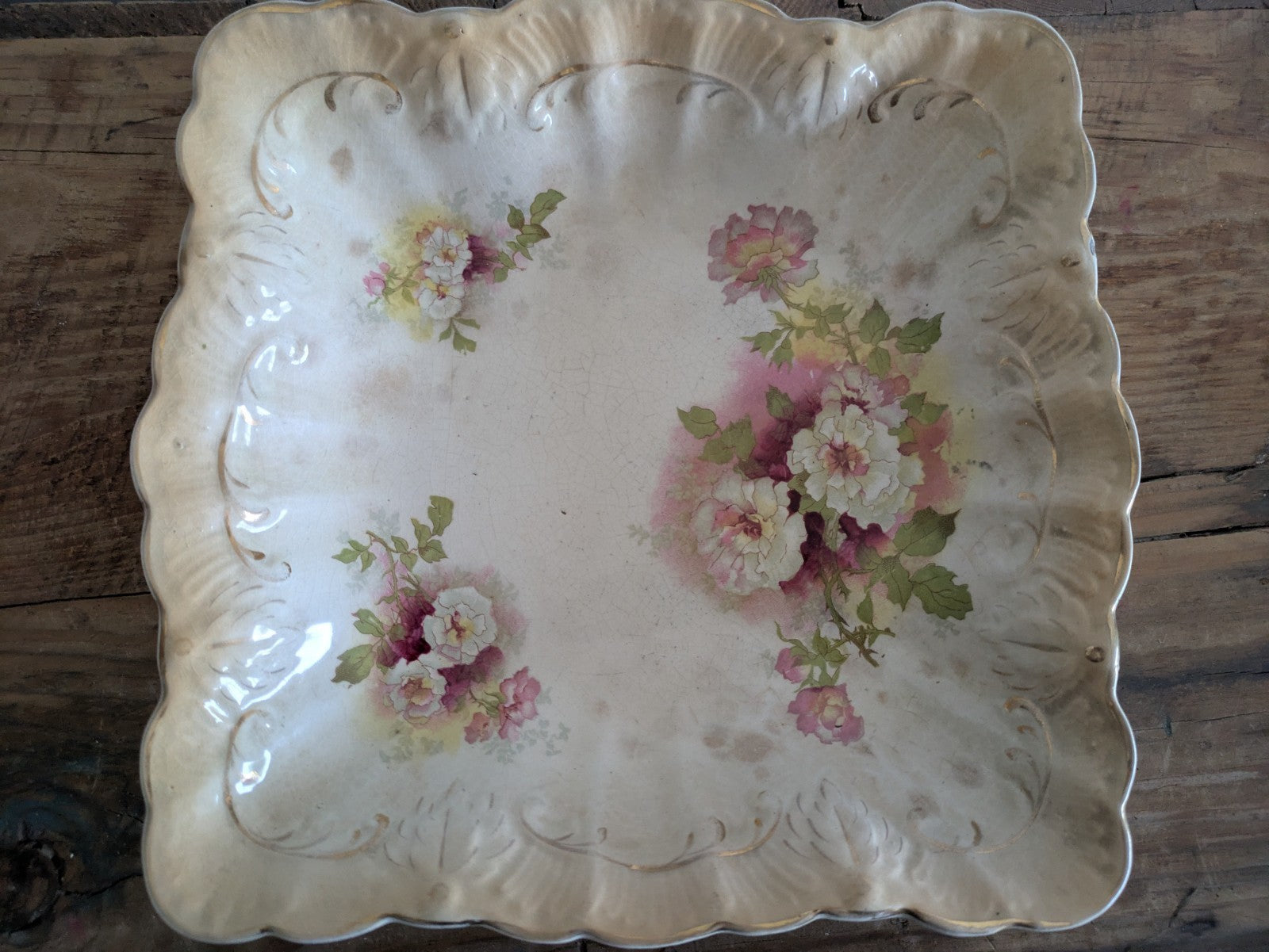 Antique Royal Edward Ware C & S Ltd  G & S Ltd Bowl Dish Plate Fluted Vintage 
