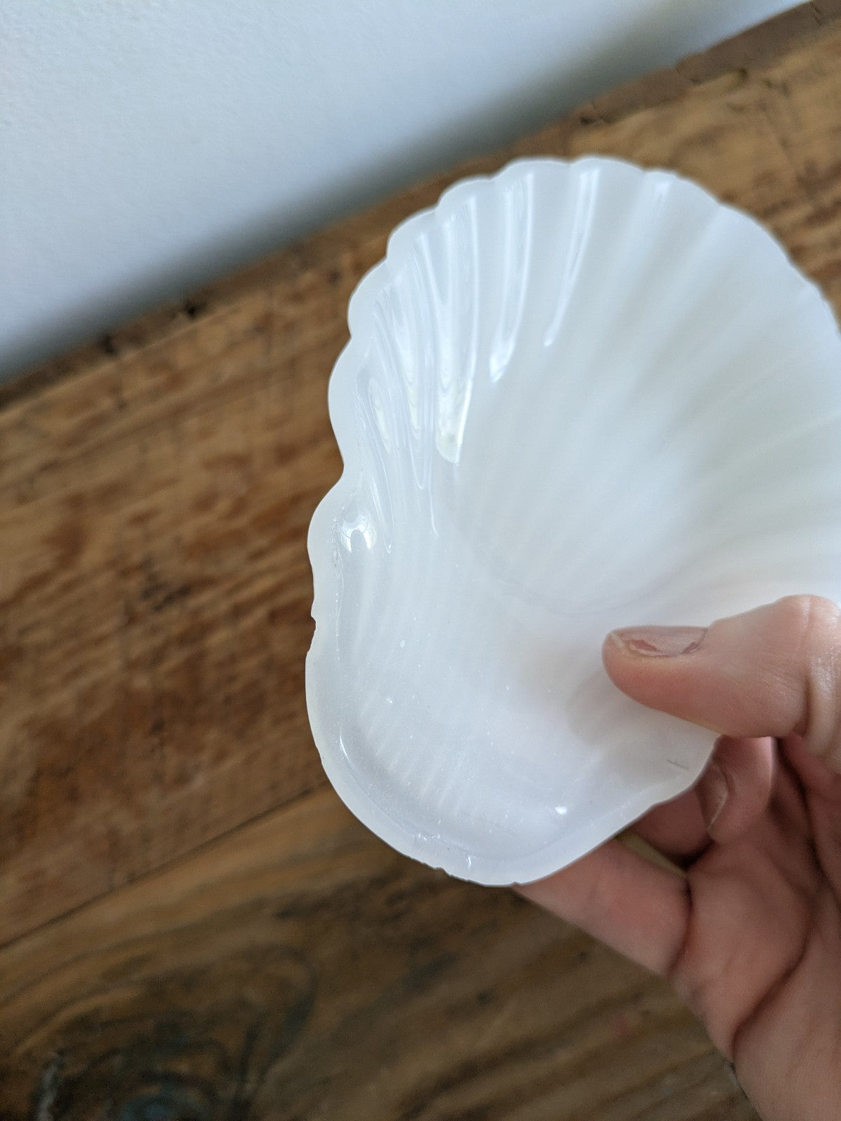 3x Vintage Uranium Green White Milk Glass Bowls Dishes Shell Clam Art Deco Early