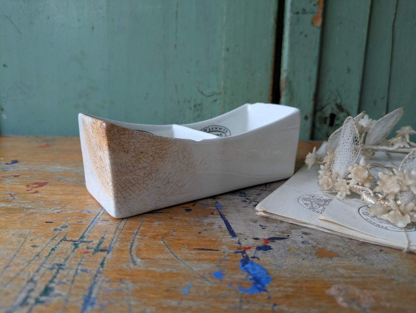 Antique Copeland Soap Dish Refreshment Rooms London &  N.W. Railway Pot c1890’s