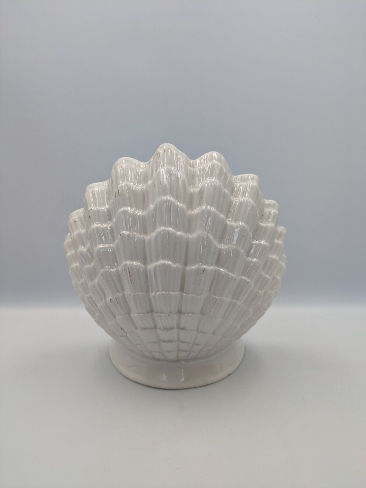 Rare Rita Dal Pra Shell Vase White Vintage Italy Mano R Eredi Nove Vicenza White