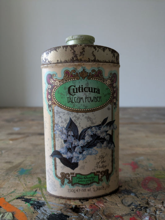 Vintage Cuticura Talcum Powder Tin & Contents Collectable Advertising 150g Prop