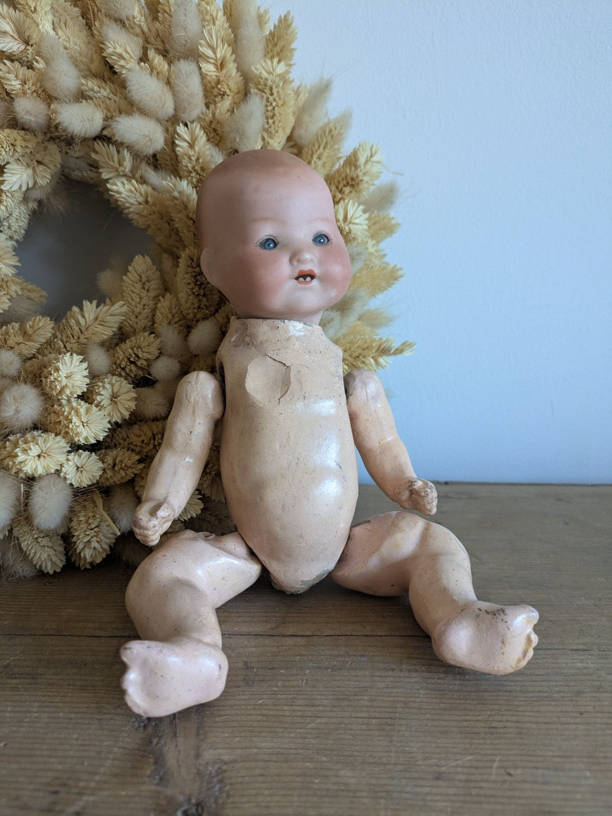 Armand Marseille Am Germany Antique Bisque Doll Baby Composite Body 351/4/0k Vtg