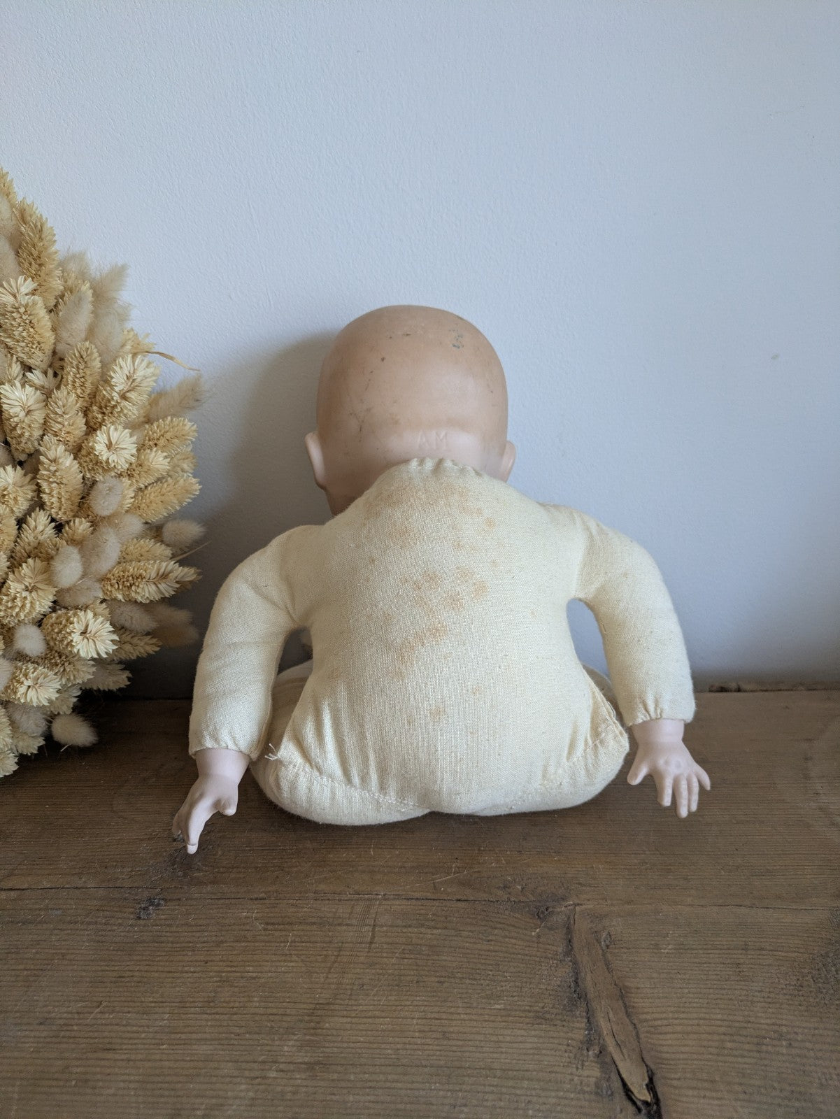Armand Marseille Am Germany Bisque Doll Baby Cloth Body AM 341 Vintage Toy Prop