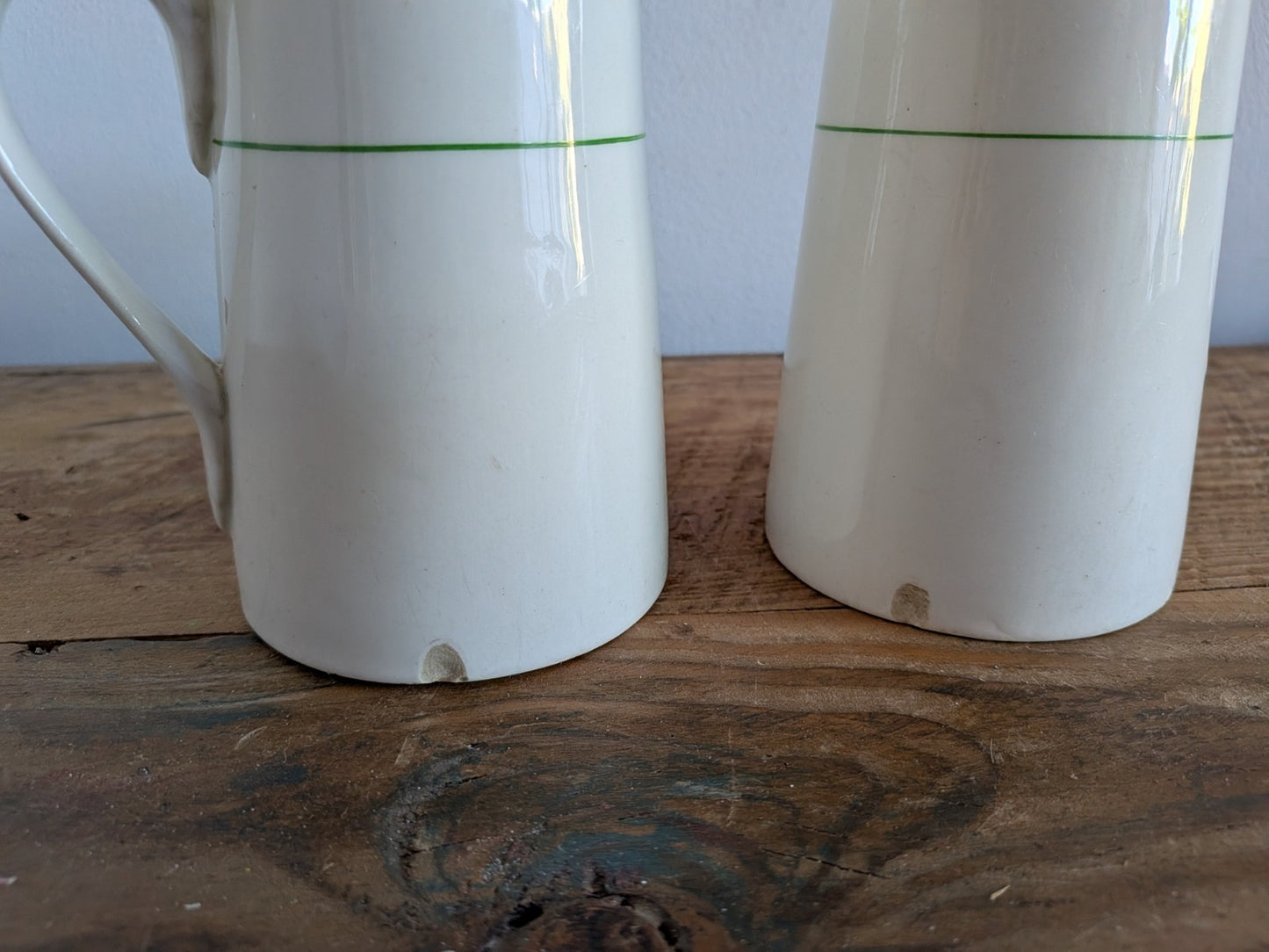 Vintage Pair J & G Meakin SOL Jug England Half Pint Small Kitchen Creamer Milk