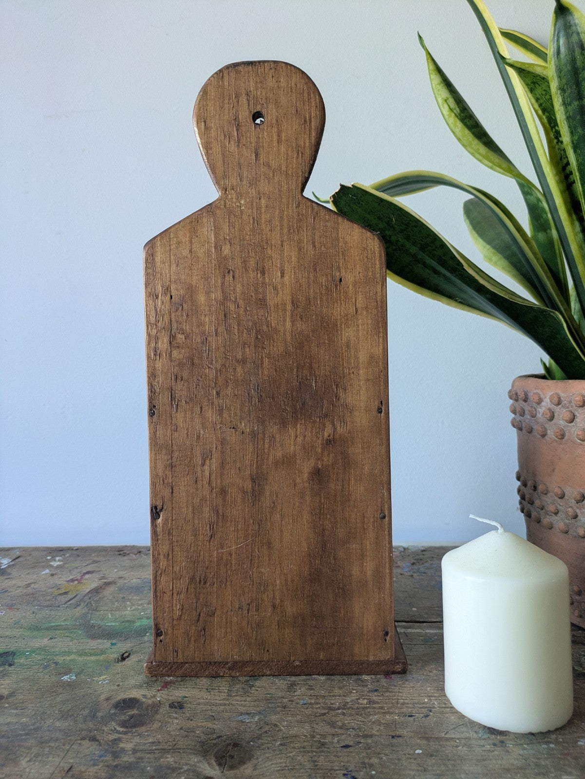 RUSTIC CARVED WOODEN COUNTRY HOUSE GOTHIC CHURCH STYLE CANDLE BOX WALL SCONCE..