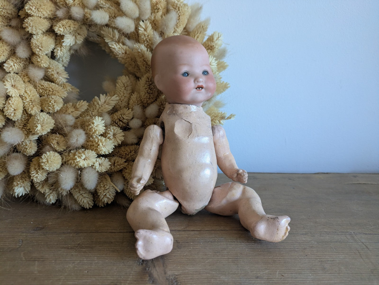 Armand Marseille Am Germany Antique Bisque Doll Baby Composite Body 351/4/0k Vtg