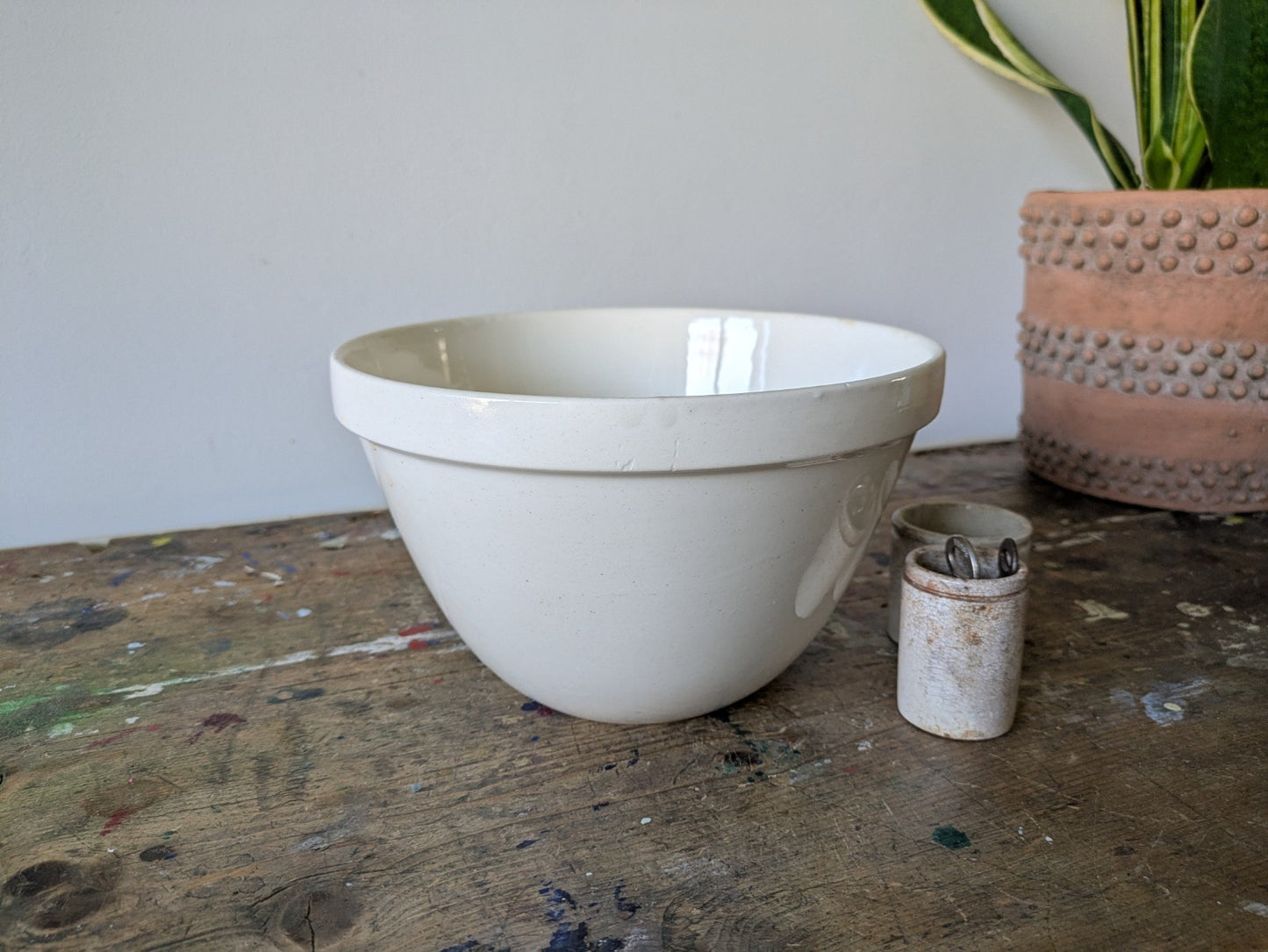Antique Ironstone Pudding Bowl Kitchenalia Farmhouse Kitchen Pudding VTG Mixing