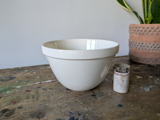 Antique Ironstone Pudding Bowl Kitchenalia Farmhouse Kitchen Pudding VTG Mixing