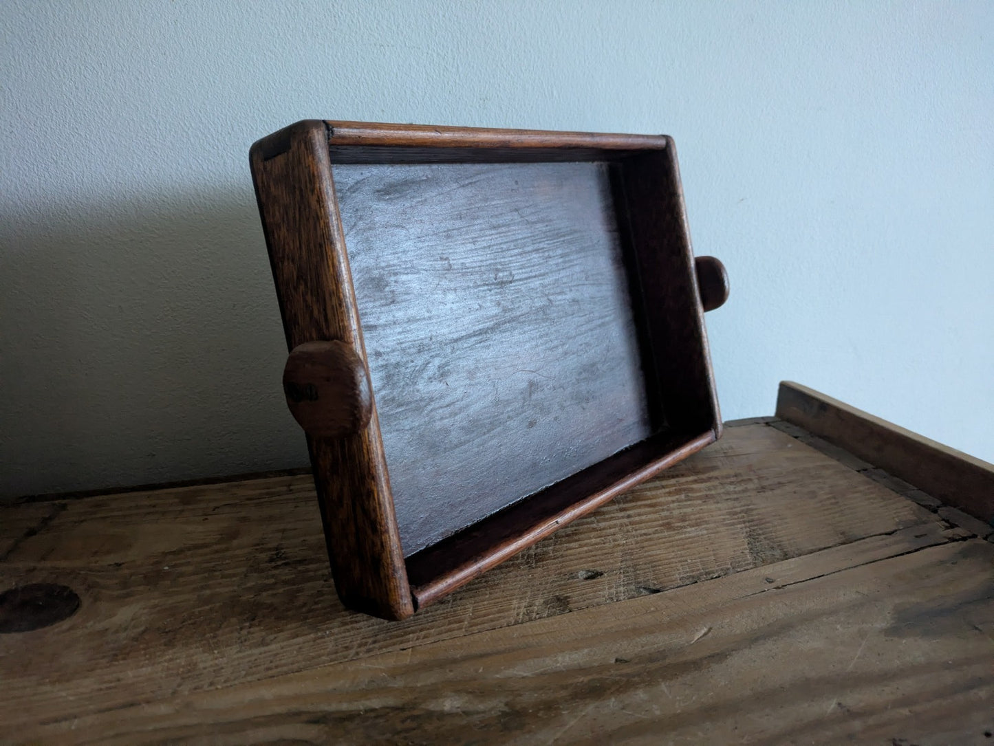 Antique Vintage Wood Tray Crate Box Craft Rare Original Old Trinket Desk Sewing 