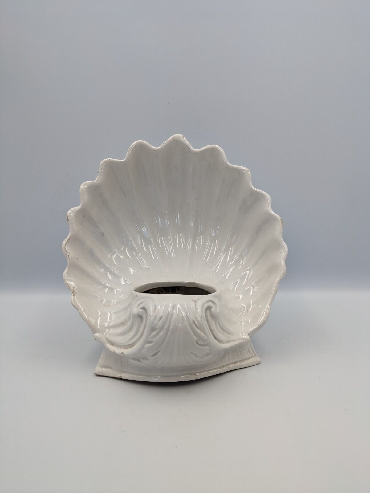 Rare Rita Dal Pra Shell Vase White Vintage Italy Mano R Eredi Nove Vicenza White