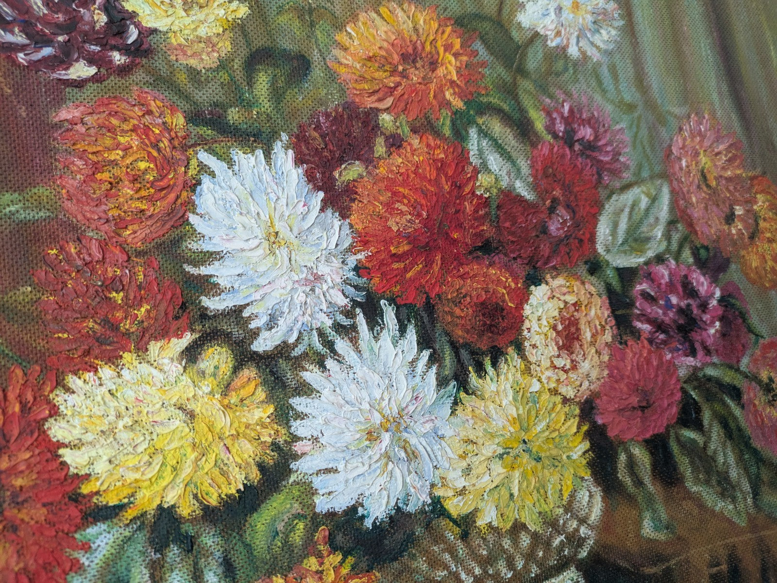Vintage Still Life Painting Flowers Floral Bouquet Framed Vgc Old Signed D Sands