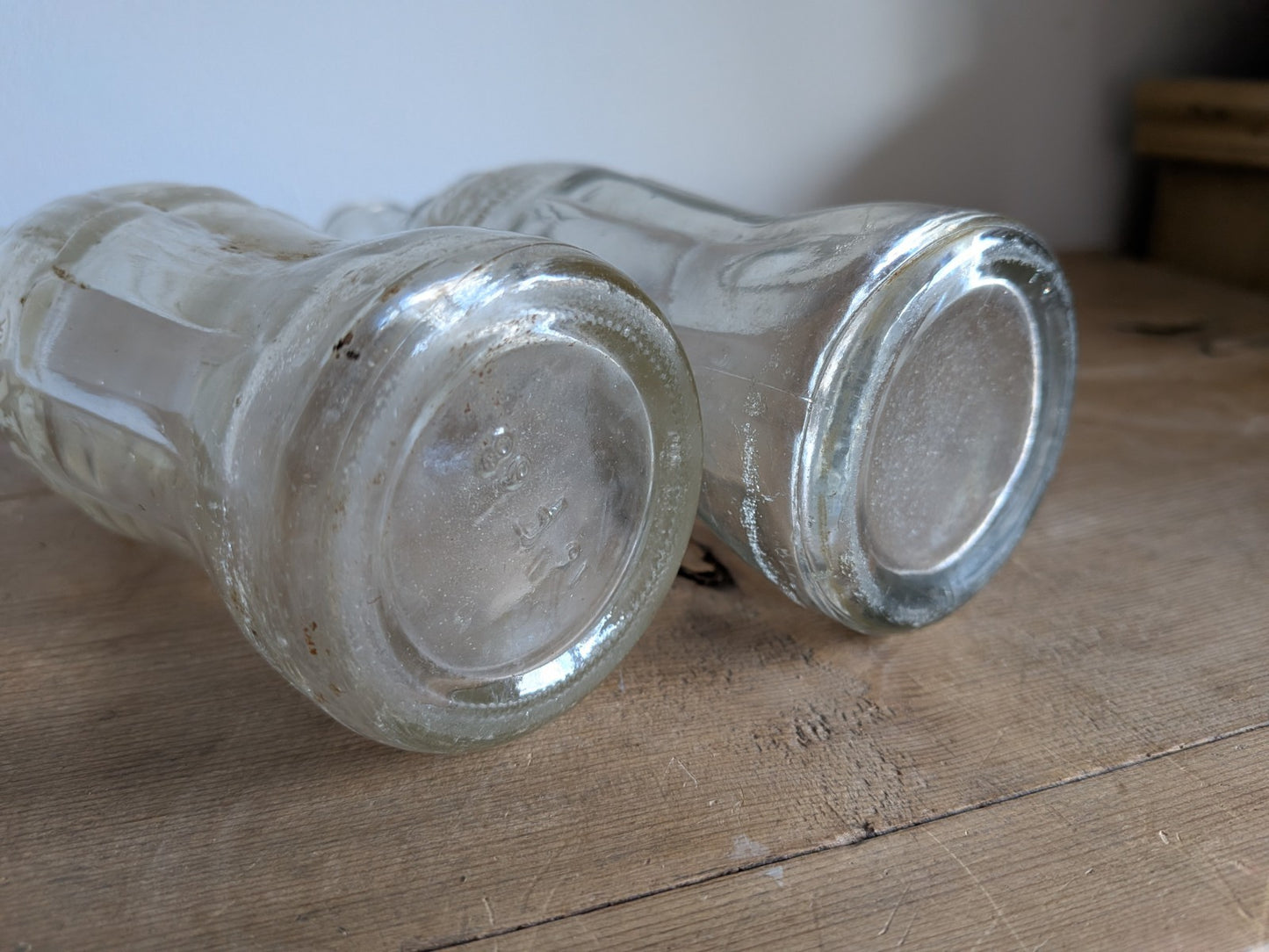 2x Coca-Cola White ACL Bottle, 0.185 Liters 1970s Coke Bottles Vintage Retro Vgc