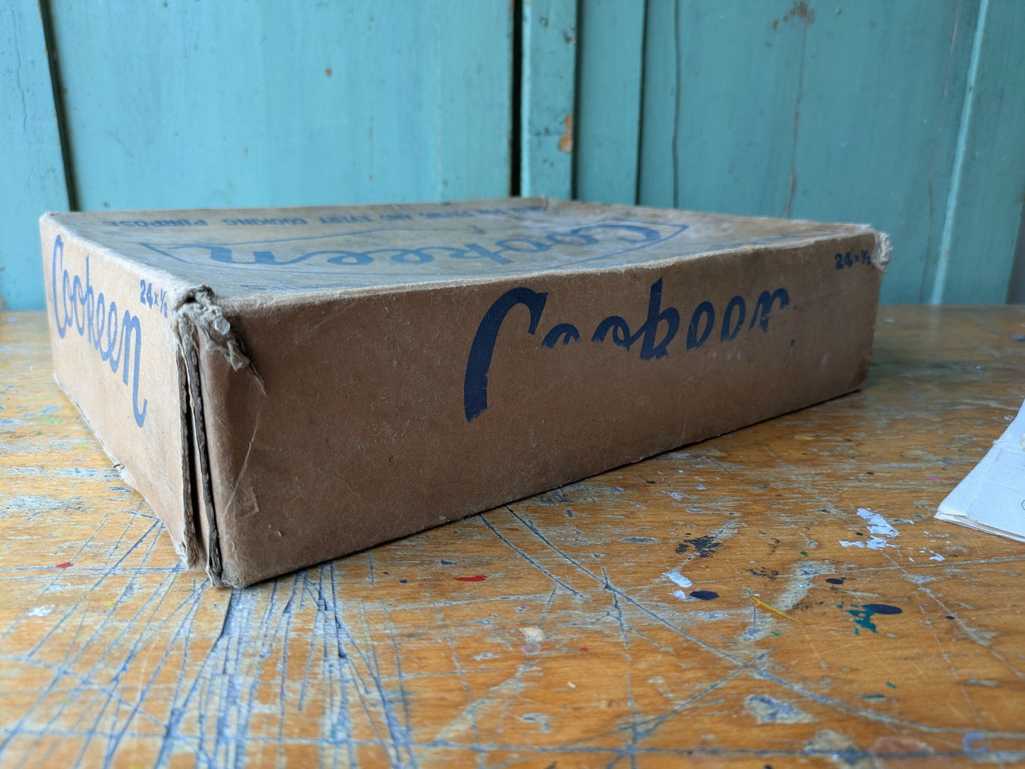 Cookeen Box Vintage Packaging Kitchenalia Food Advertising Cakes Pastries Prop