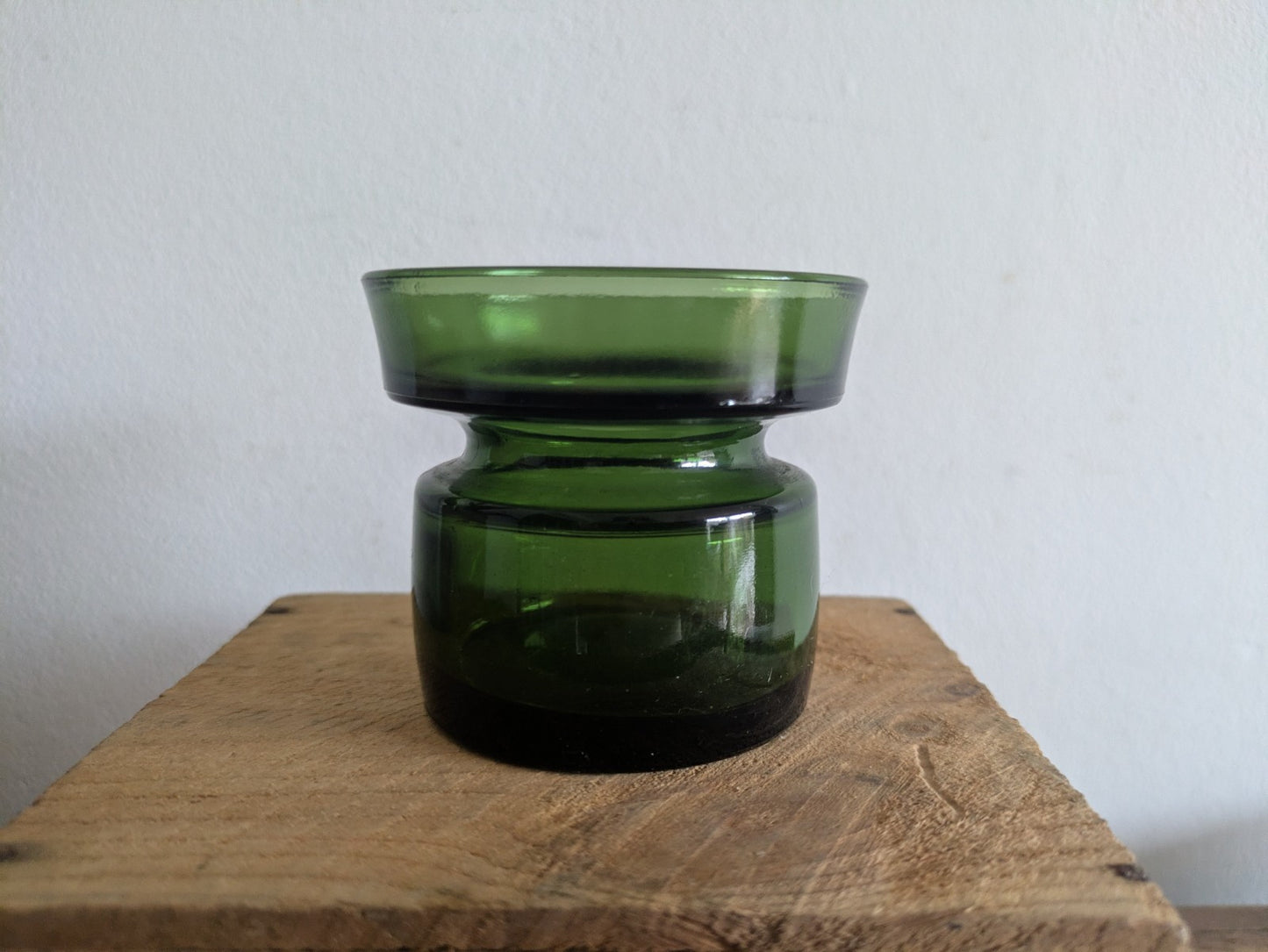 JENS QUISTGAARD Dansk Designs Green Glass Candle Holder 6.4cm High Vintage Retro