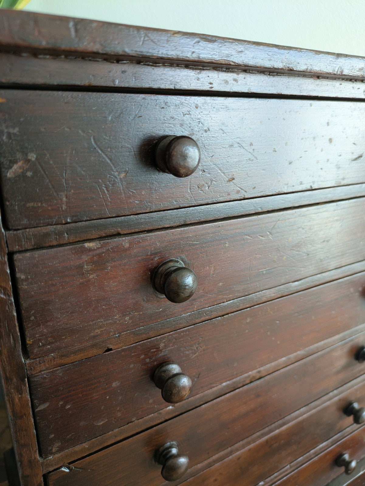 Antique 19th Century Specimen Display Cabinet Bank of Drawers Museum Display Vgc