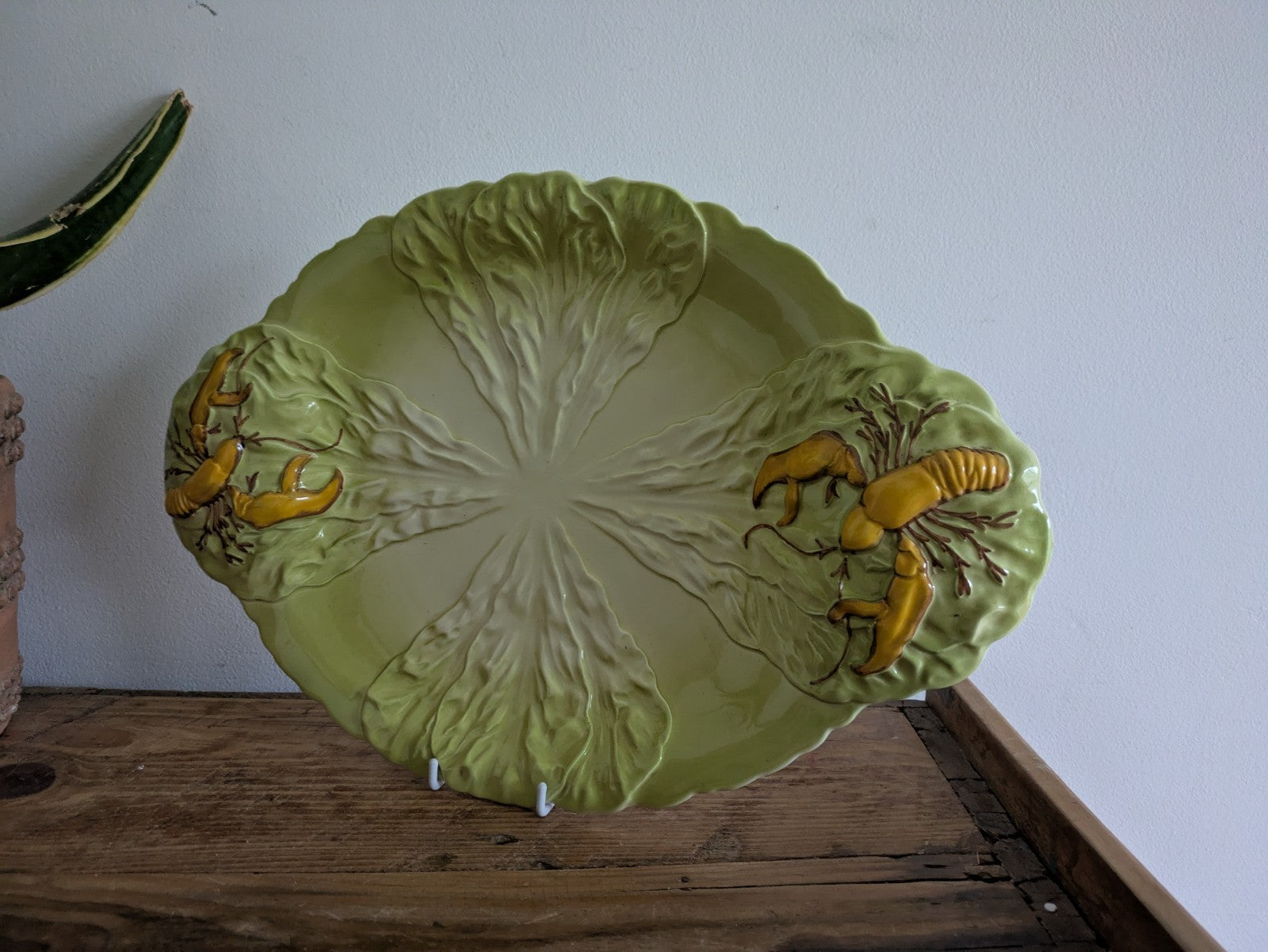 Vintage Carlton Ware Platter Lobster on Lettuce Hand Painted England Large Vgc 