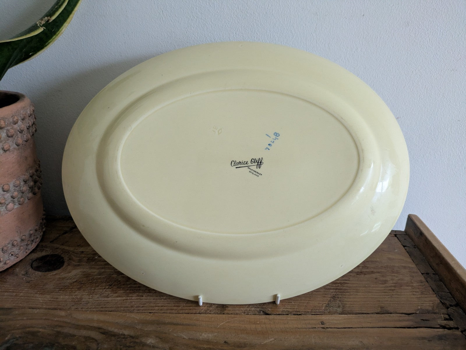 VINTAGE ART DECO CLARICE CLIFF Wilkinson Banded STRIPE SERVING PLATTER Newport 