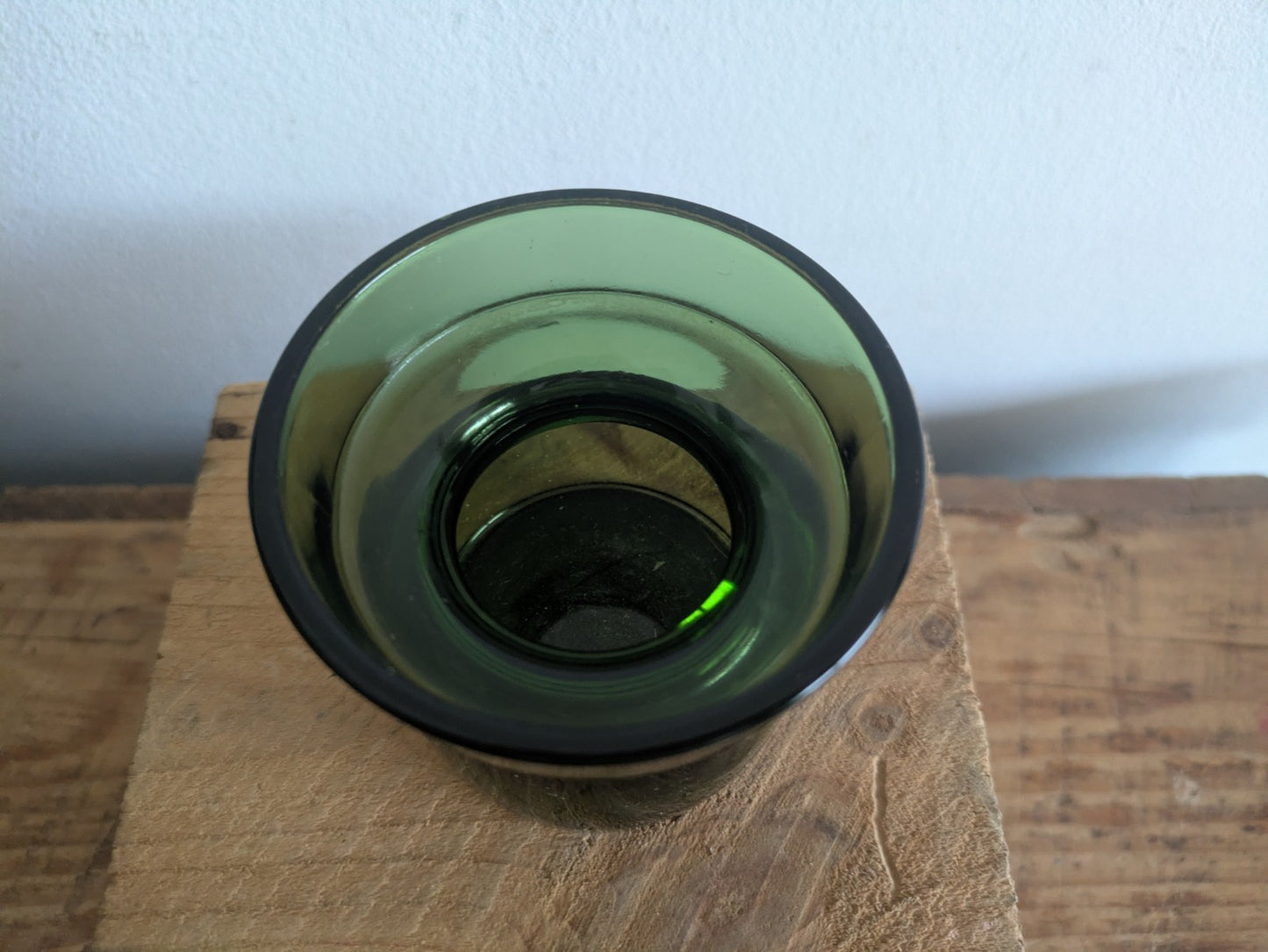 JENS QUISTGAARD Dansk Designs Green Glass Candle Holder 6.4cm High Vintage Retro