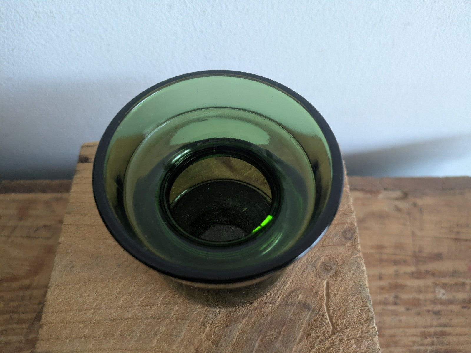 JENS QUISTGAARD Dansk Designs Green Glass Candle Holder 6.4cm High Vintage Retro