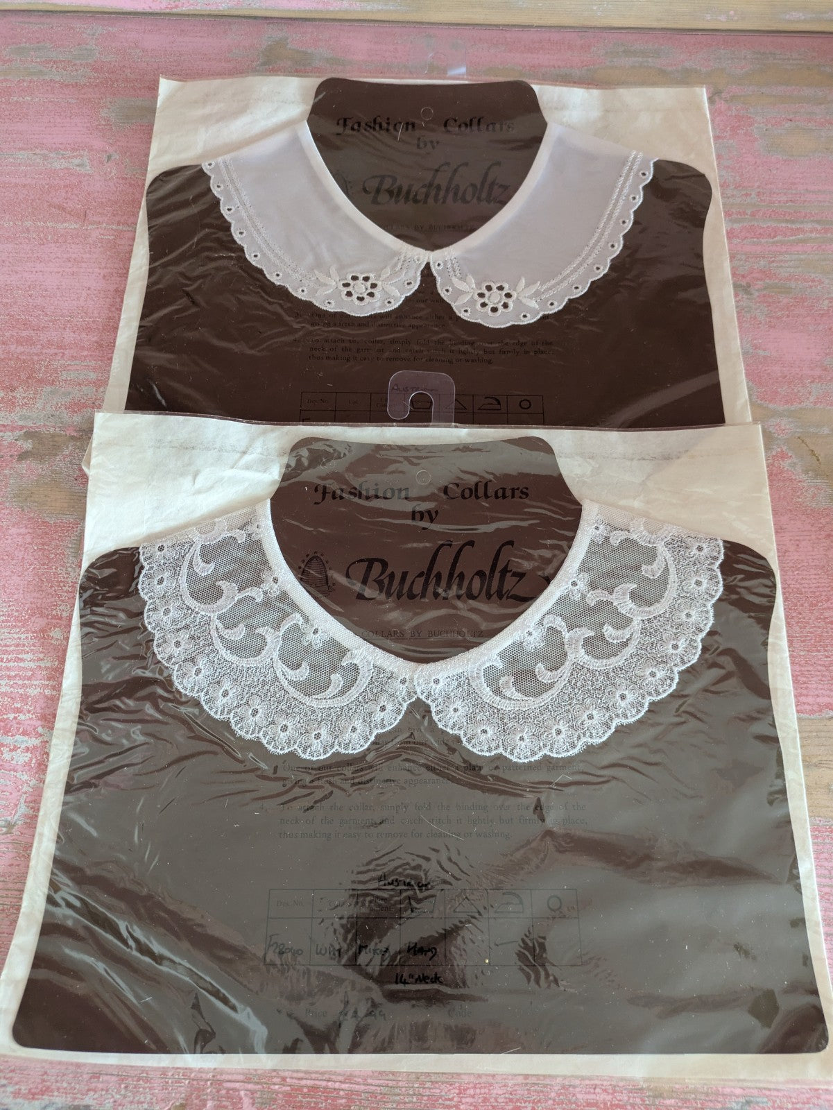 2x Vintage Fashion Peter Pan White Colour Lace Collar 100% Cotton Bnwt Buchholtz