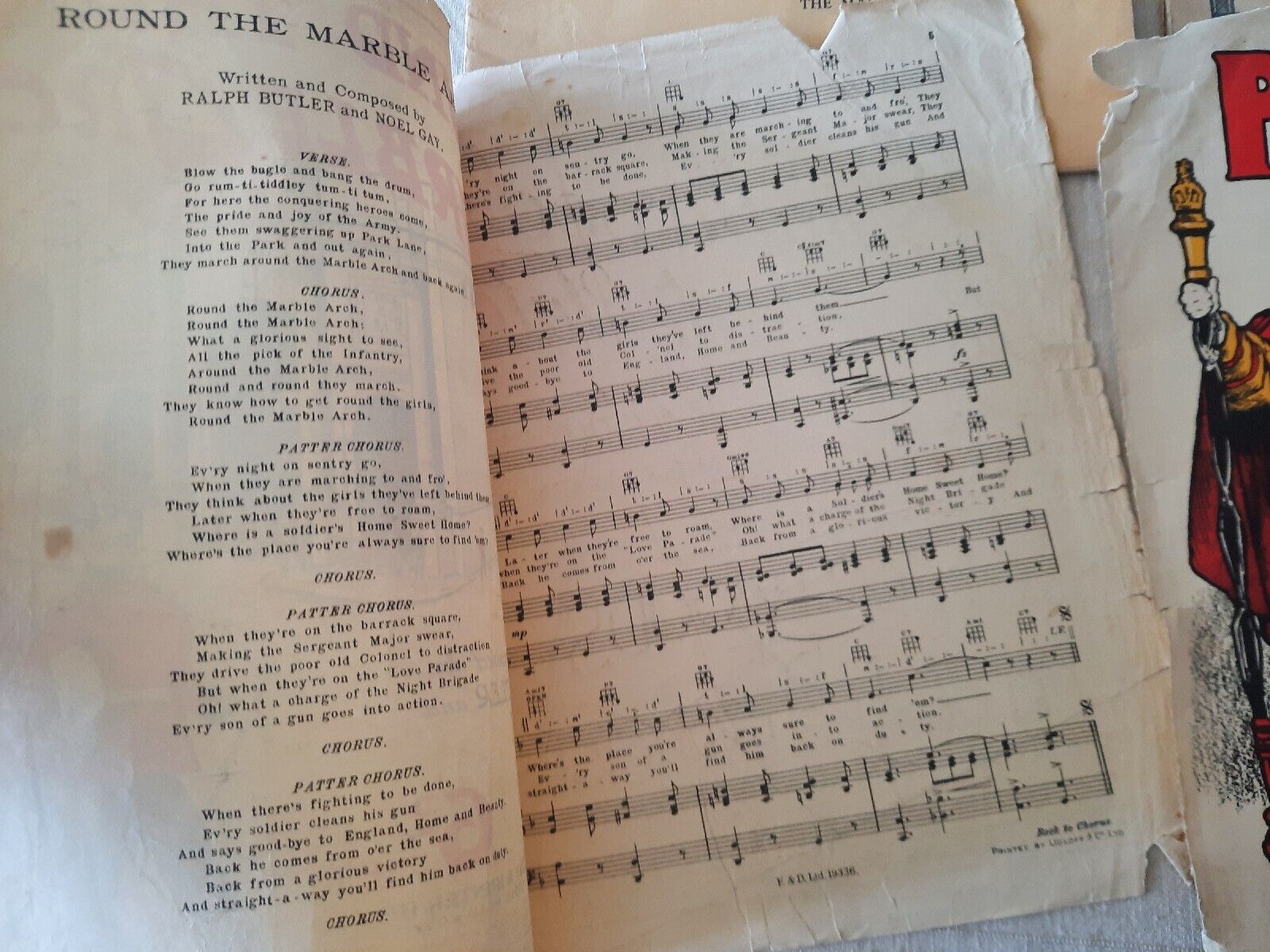 Vintage Lot Piano Sheet Music Manuscript Paper Marches UK British Rare Antique*
