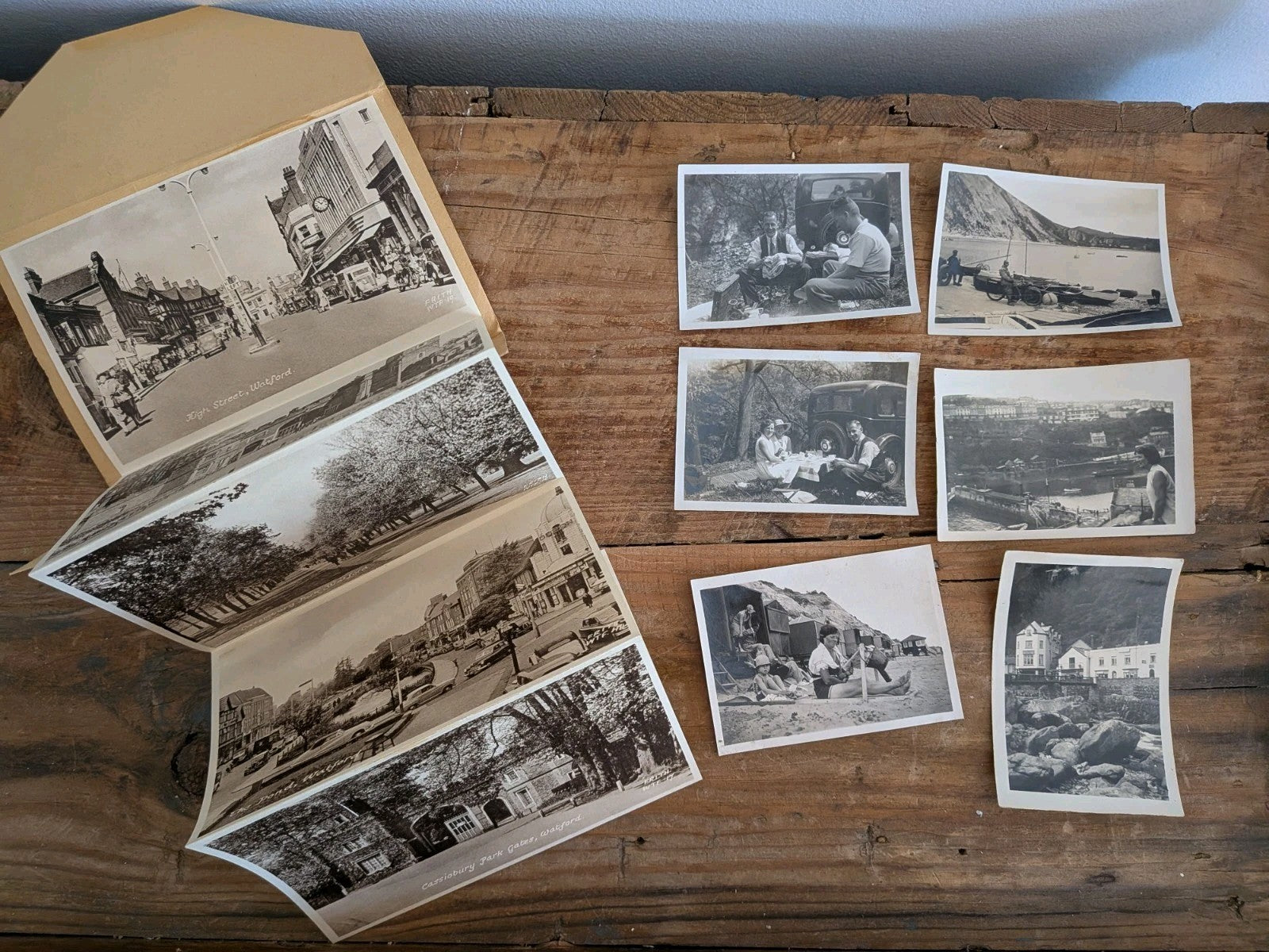 Vintage Photographs Ephemera Postcard Lot Watford Family Holiday Photos Vgc Old