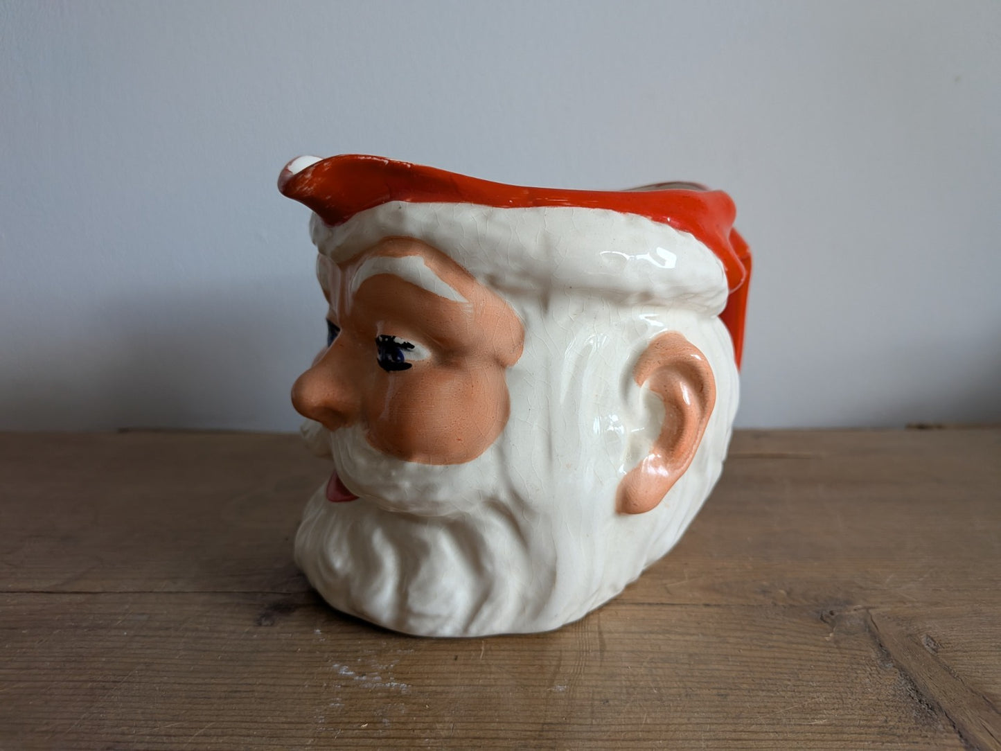 Vintage c.1950s Birds Custard Jug Father Christmas Jug Pitcher Serving Retro Old