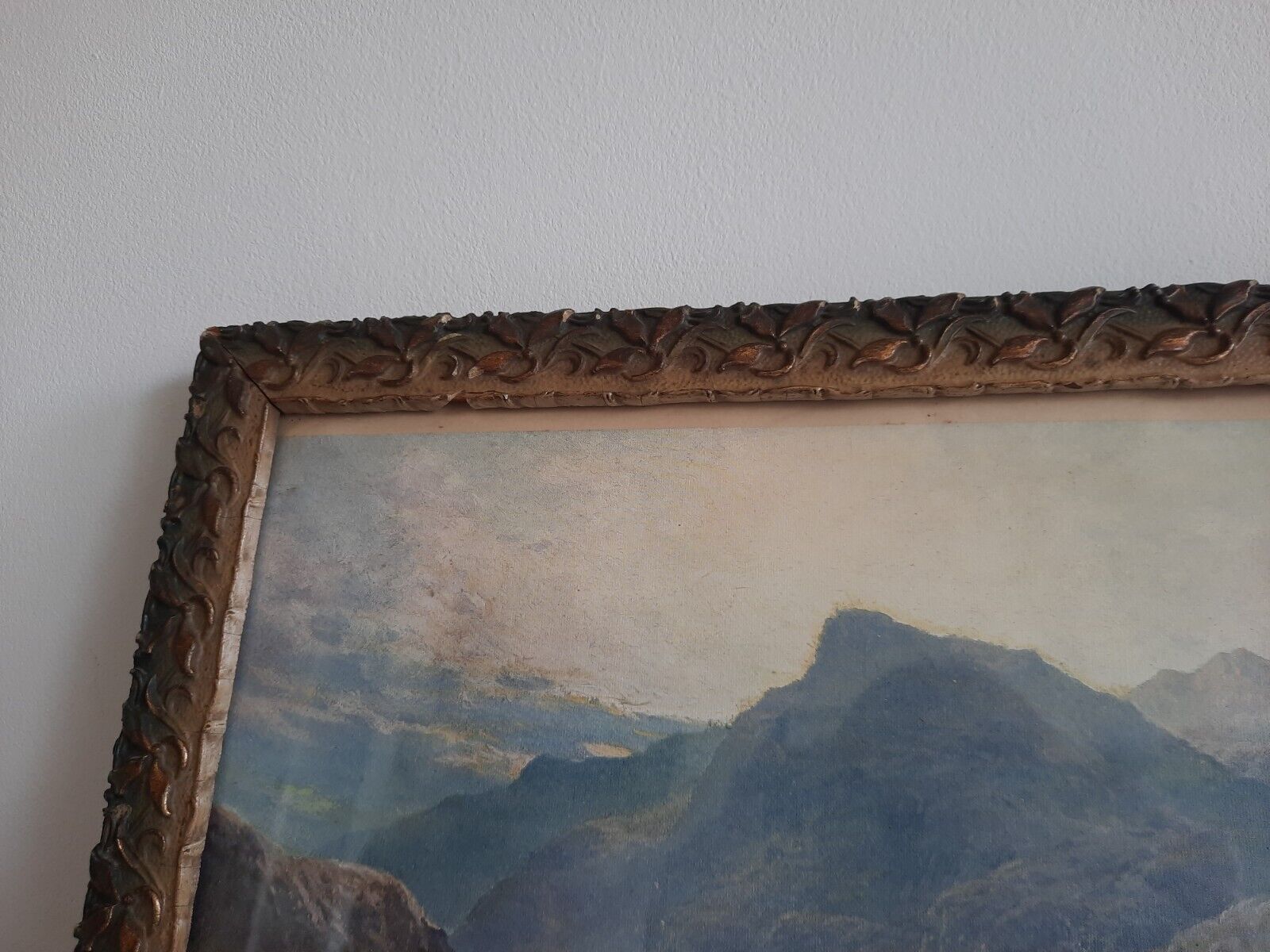 A superb Antique Framed Alfred de Breanski early print Landscape River Highland