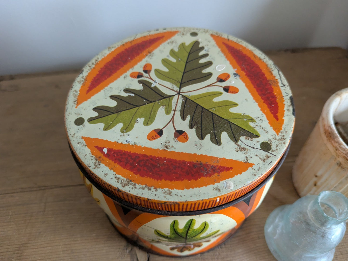 Mackintosh Quality Street Vintage Tin Cream & Orange Collectable Retro Empty VGC