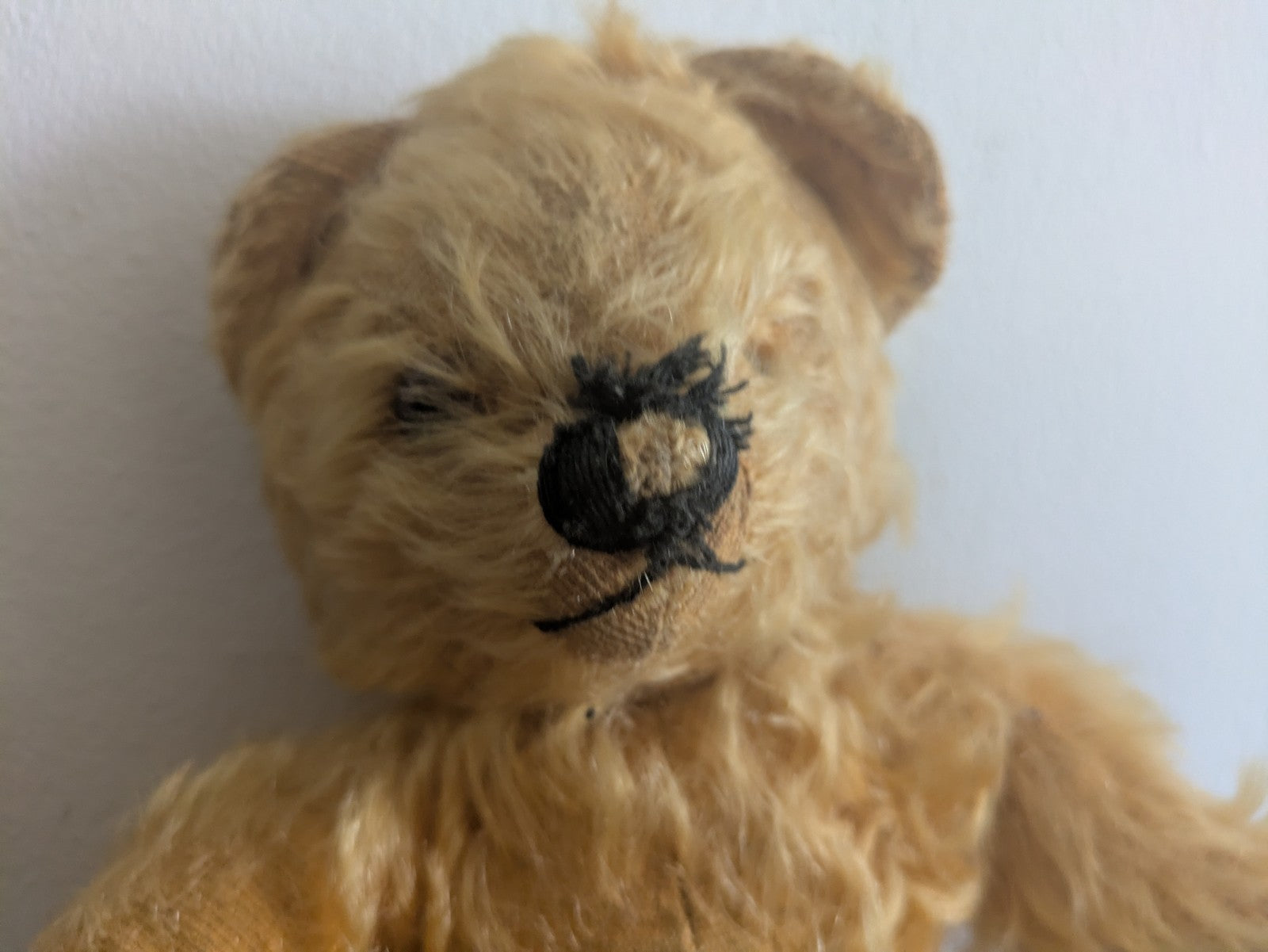 Antique Vintage 1930s Chad Valley English Golden Mohair Teddy Bear 30cm Tlc Old