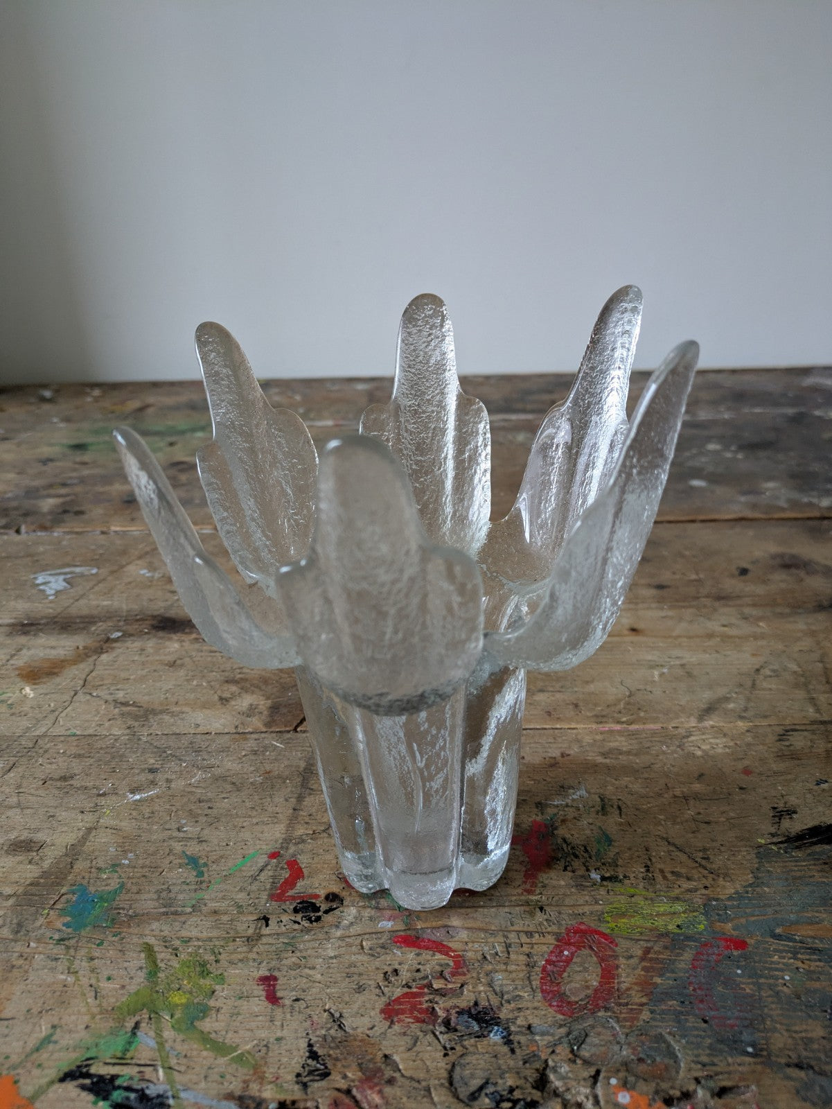 1970s RAVENHEAD Glass FLAIR VASE by ALEXANDER HARDIE WILLIAMSON Candle Holder