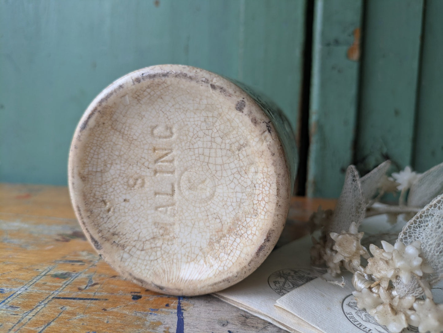 Antique 2 lb James Keiller & Son’s Dundee Marmalade English Advert Pot, c. 1885