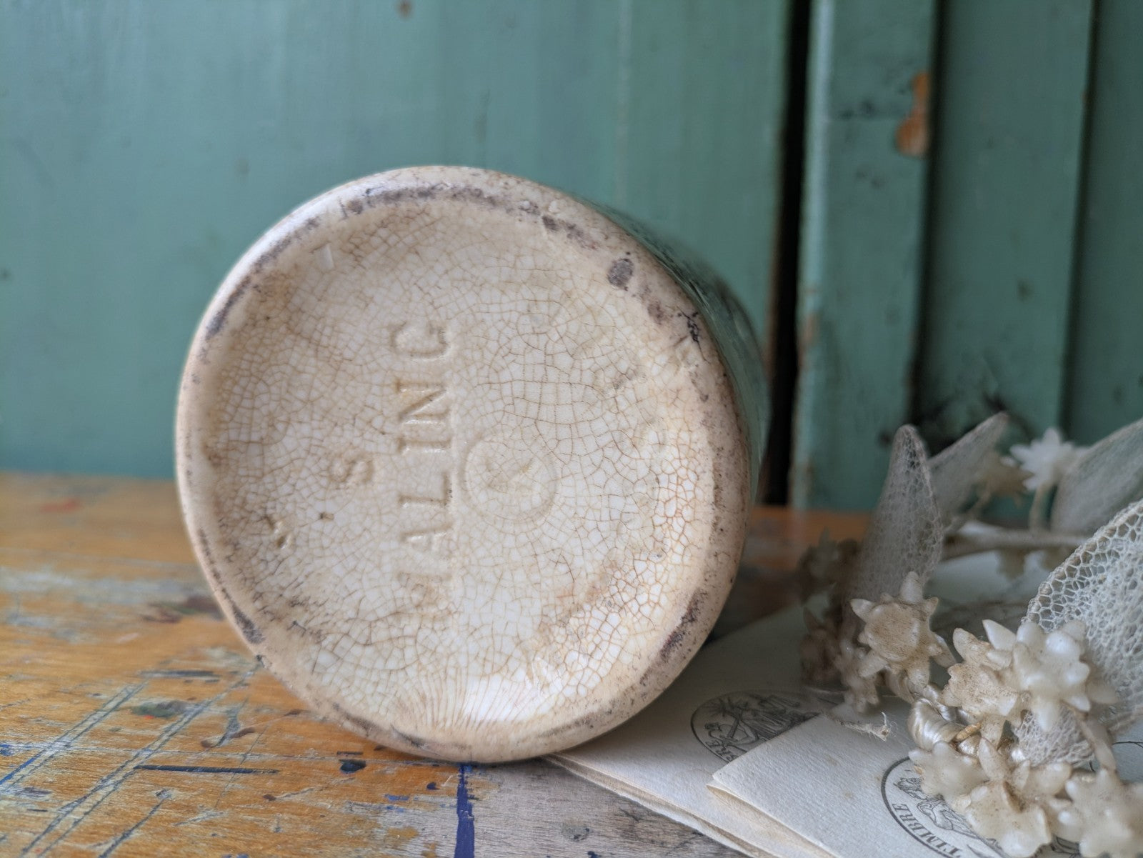 Antique 2 lb James Keiller & Son’s Dundee Marmalade English Advert Pot, c. 1885